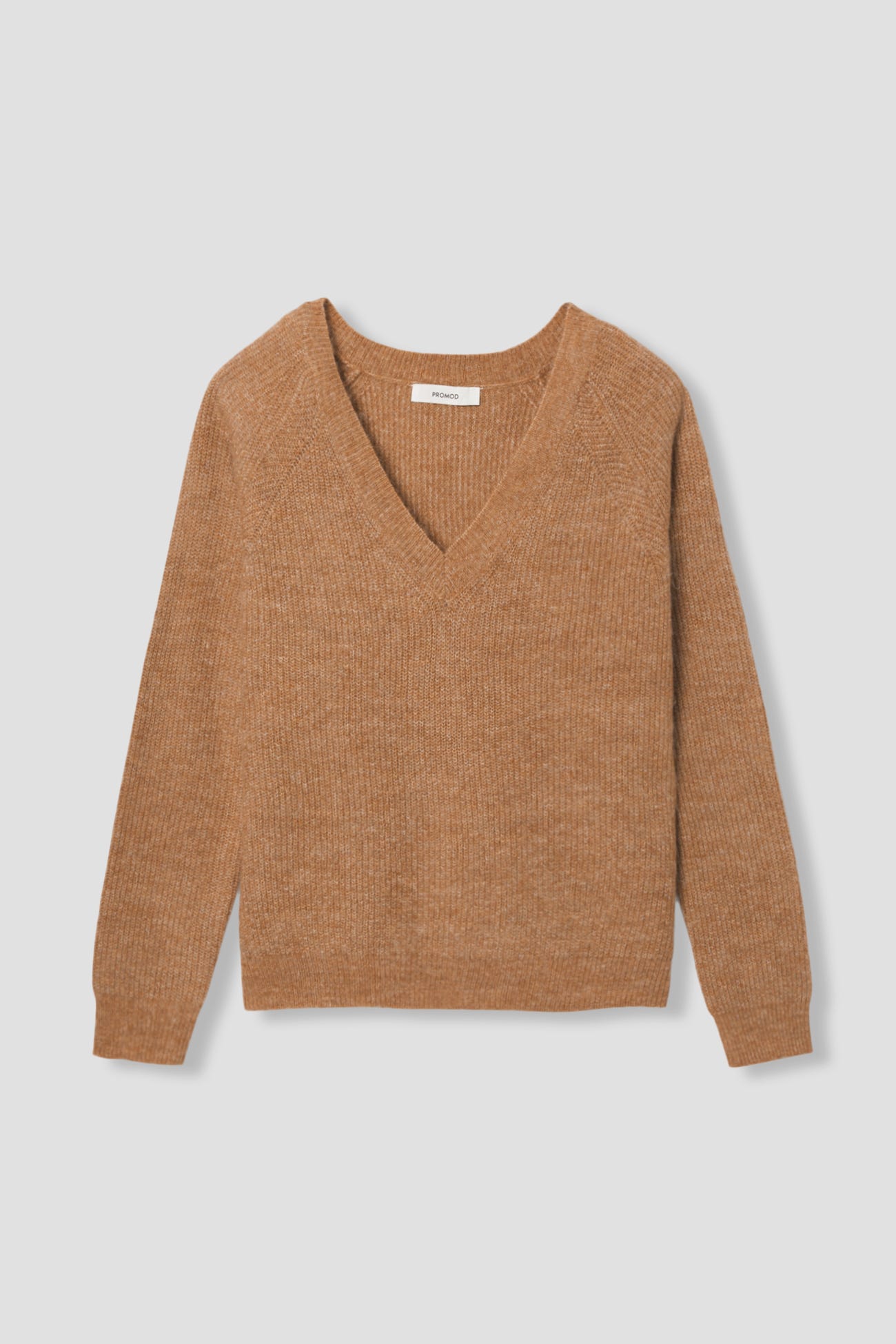 Maglia con scollo a V a coste