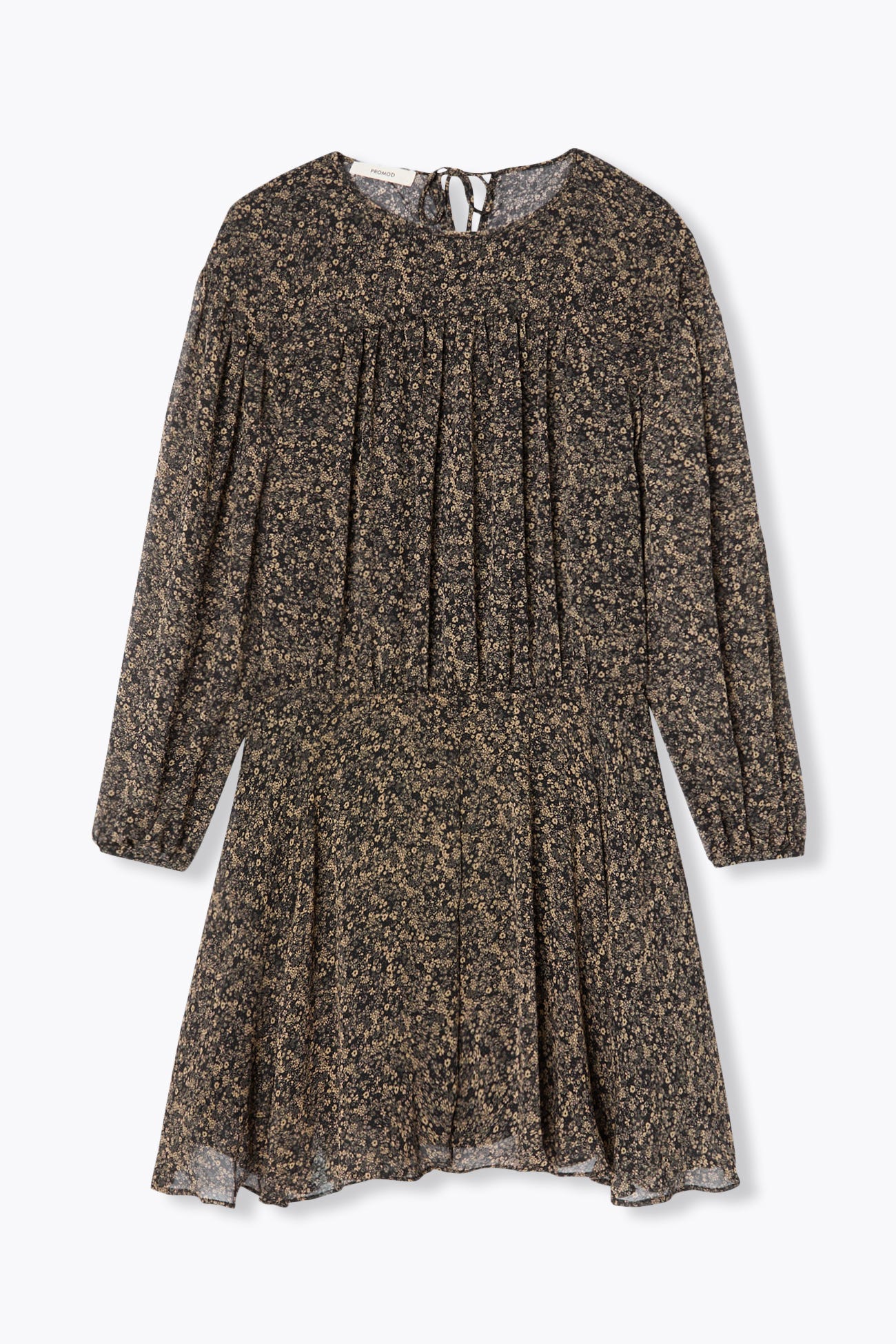 Robe courte en voile fleuri