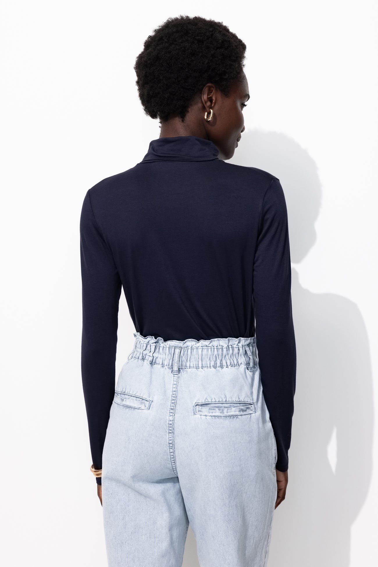 T-shirt col roulé Femme