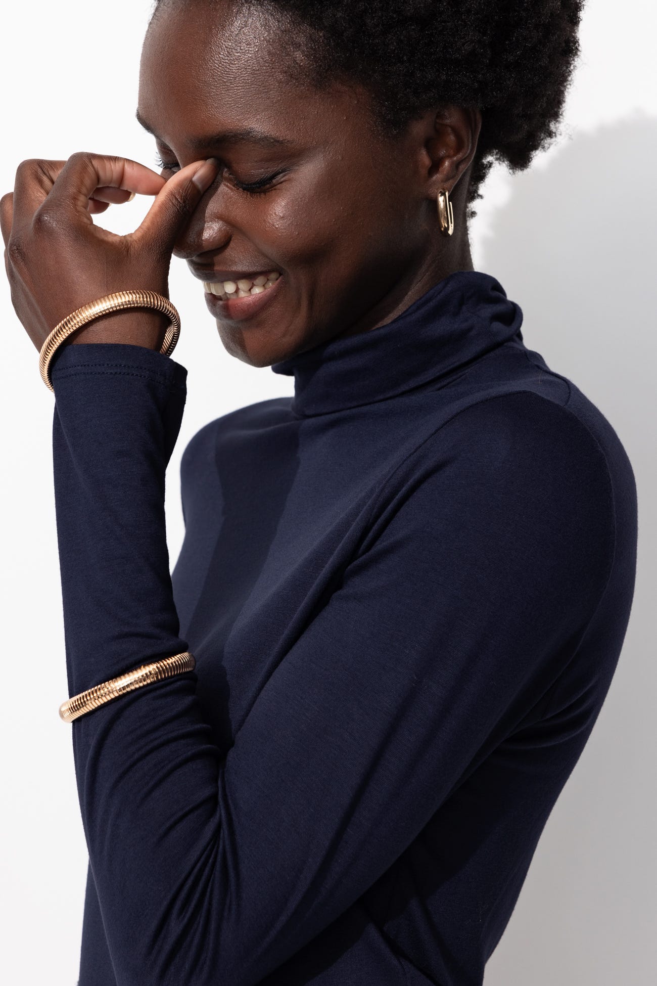 T-shirt col roulé Femme