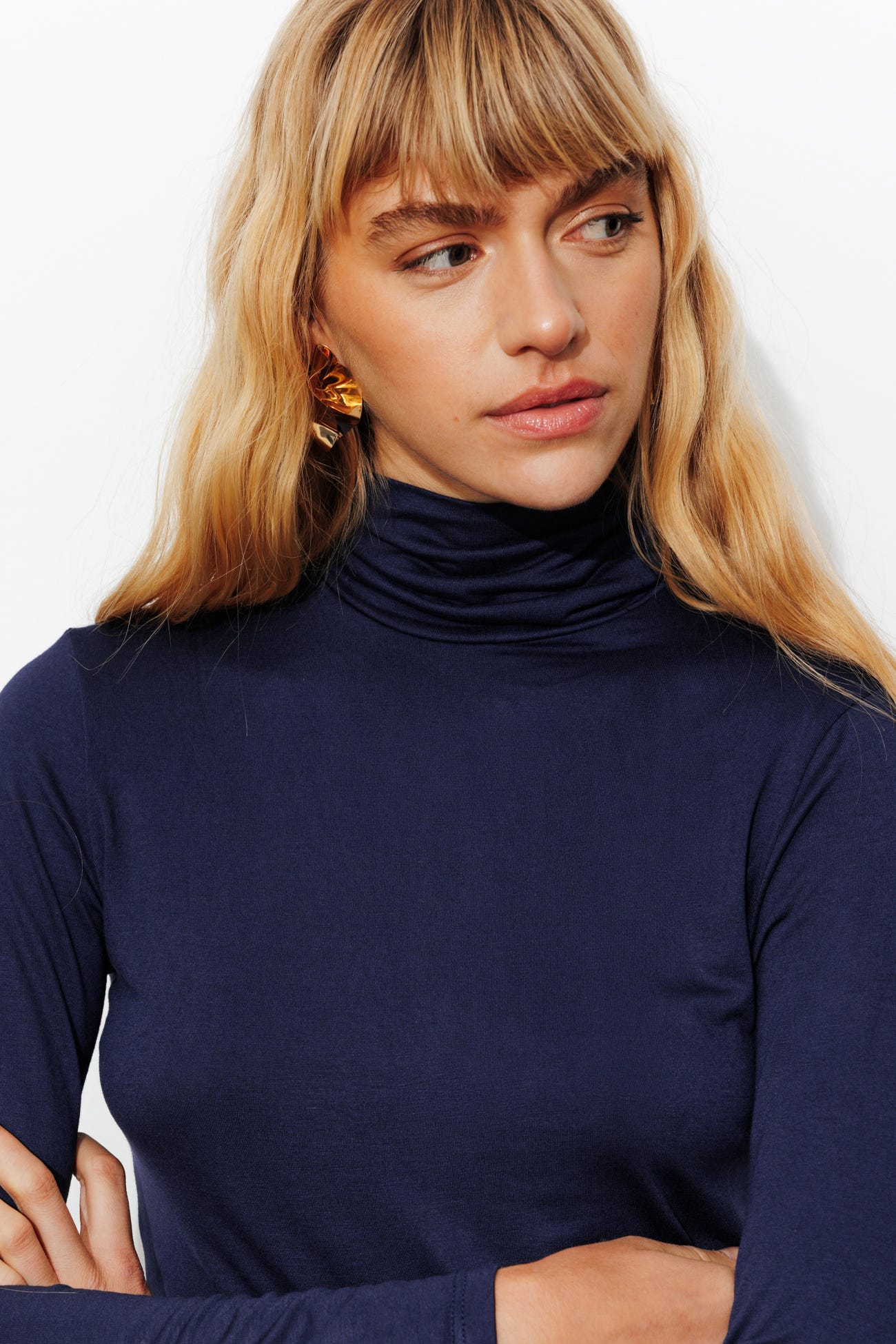 T-shirt col roulé Femme