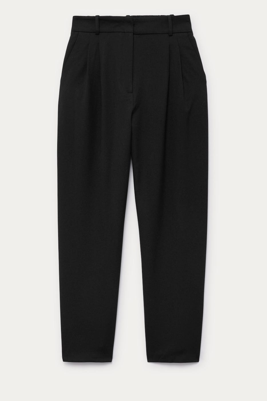 Pantaloni carrot a vita alta