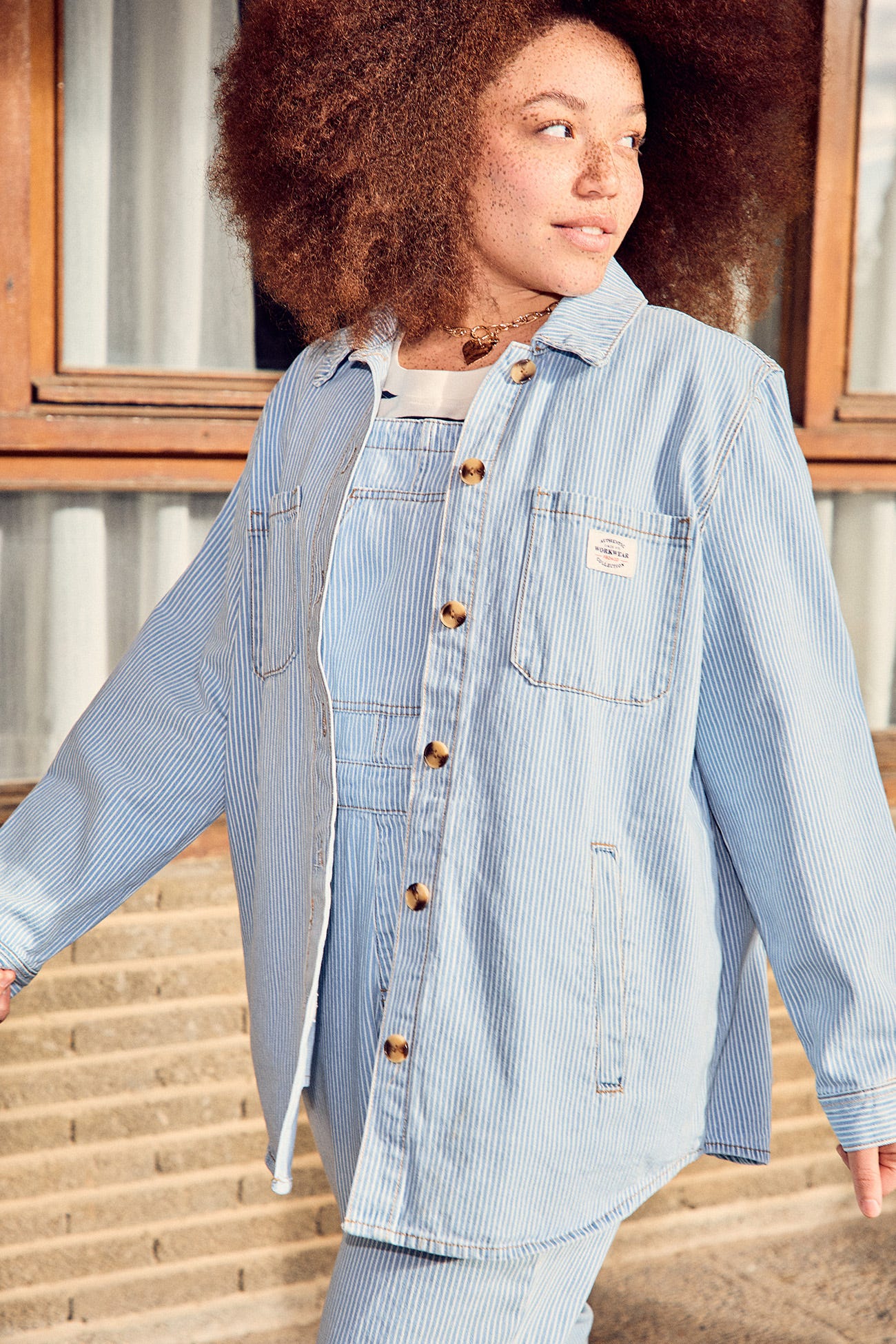 ALMA veste surchemise rayée