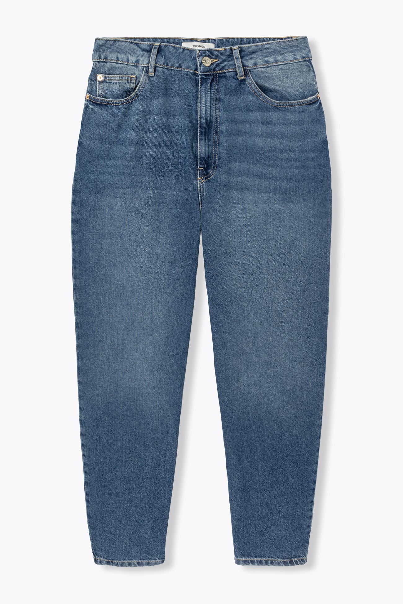 High-waist barrel jeans