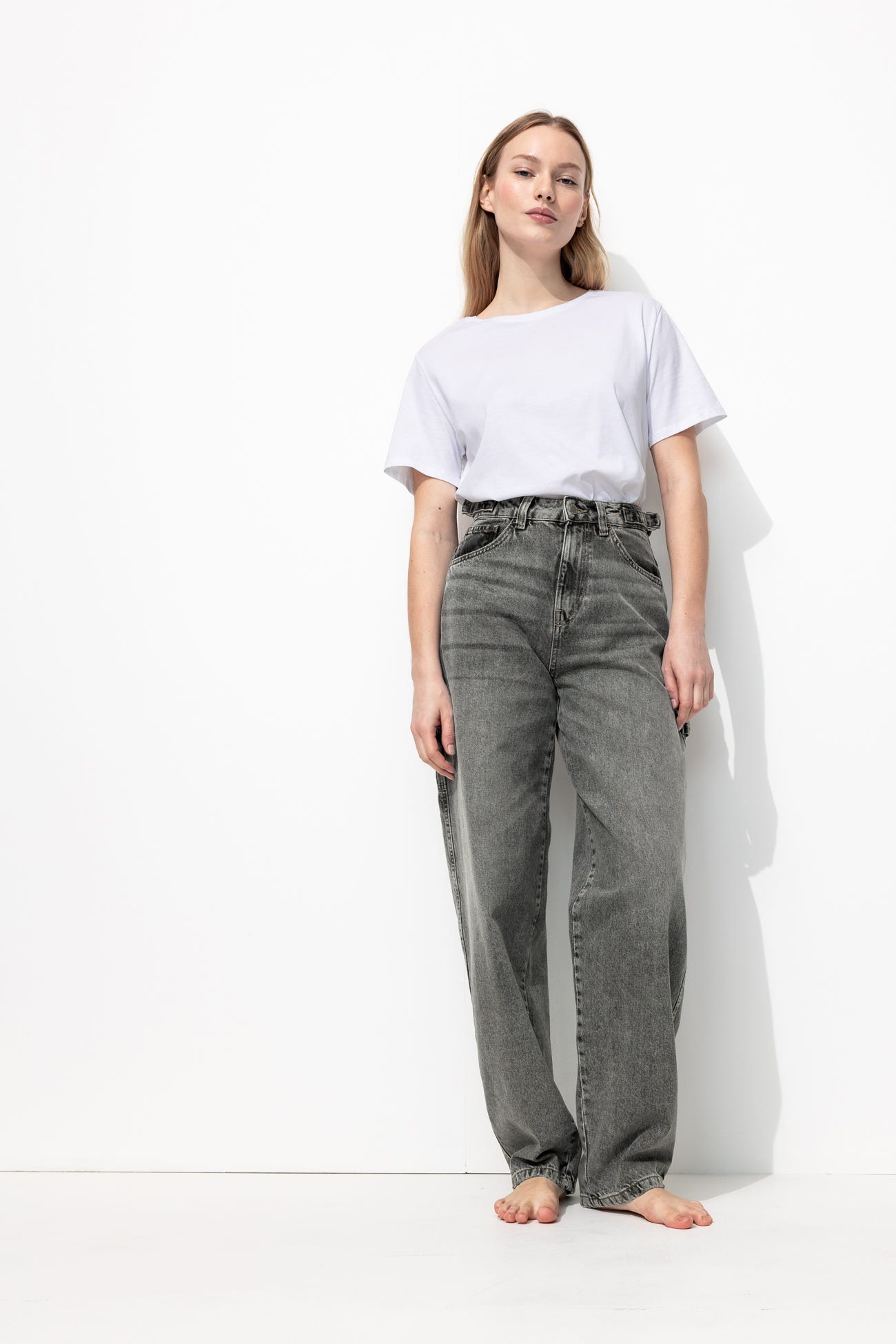 Jean large charpentier Femme