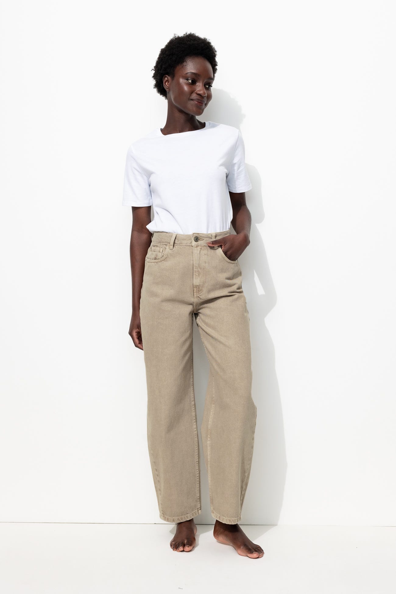 Pantalon barrel Femme