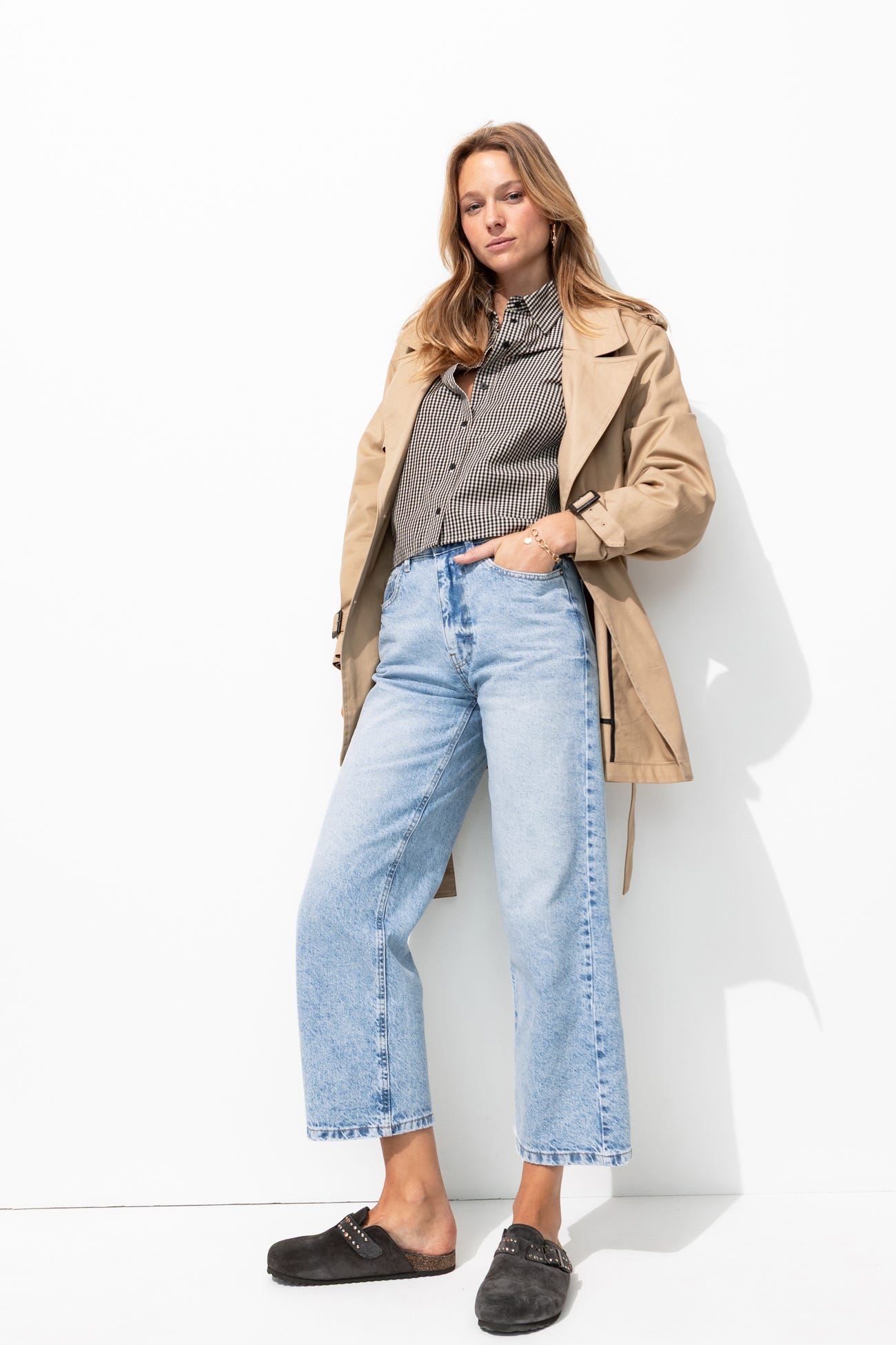 Straight-leg 7/8 jeans