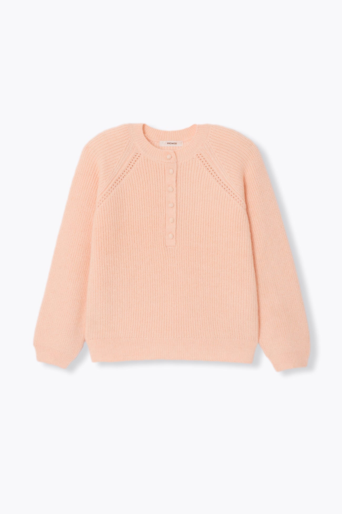 Pull côtelé boutonné Femme