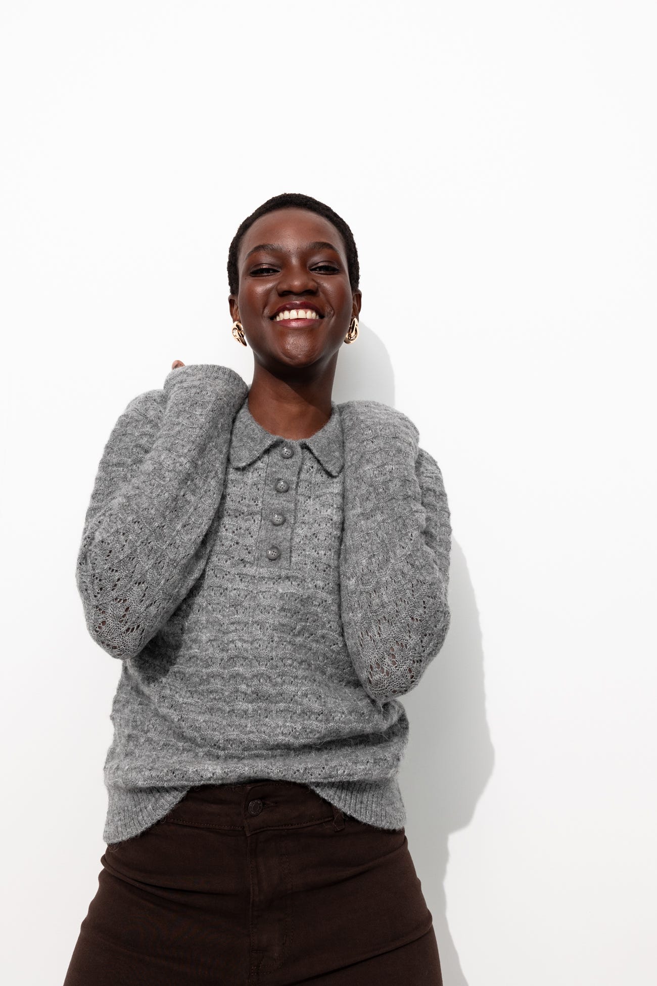 Pullover mit Polokragen