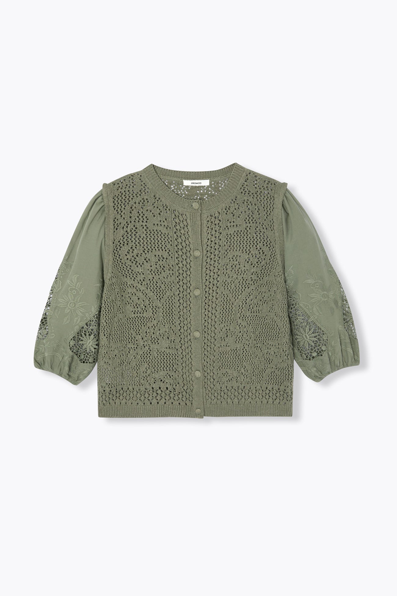 Layered-effect cardigan
