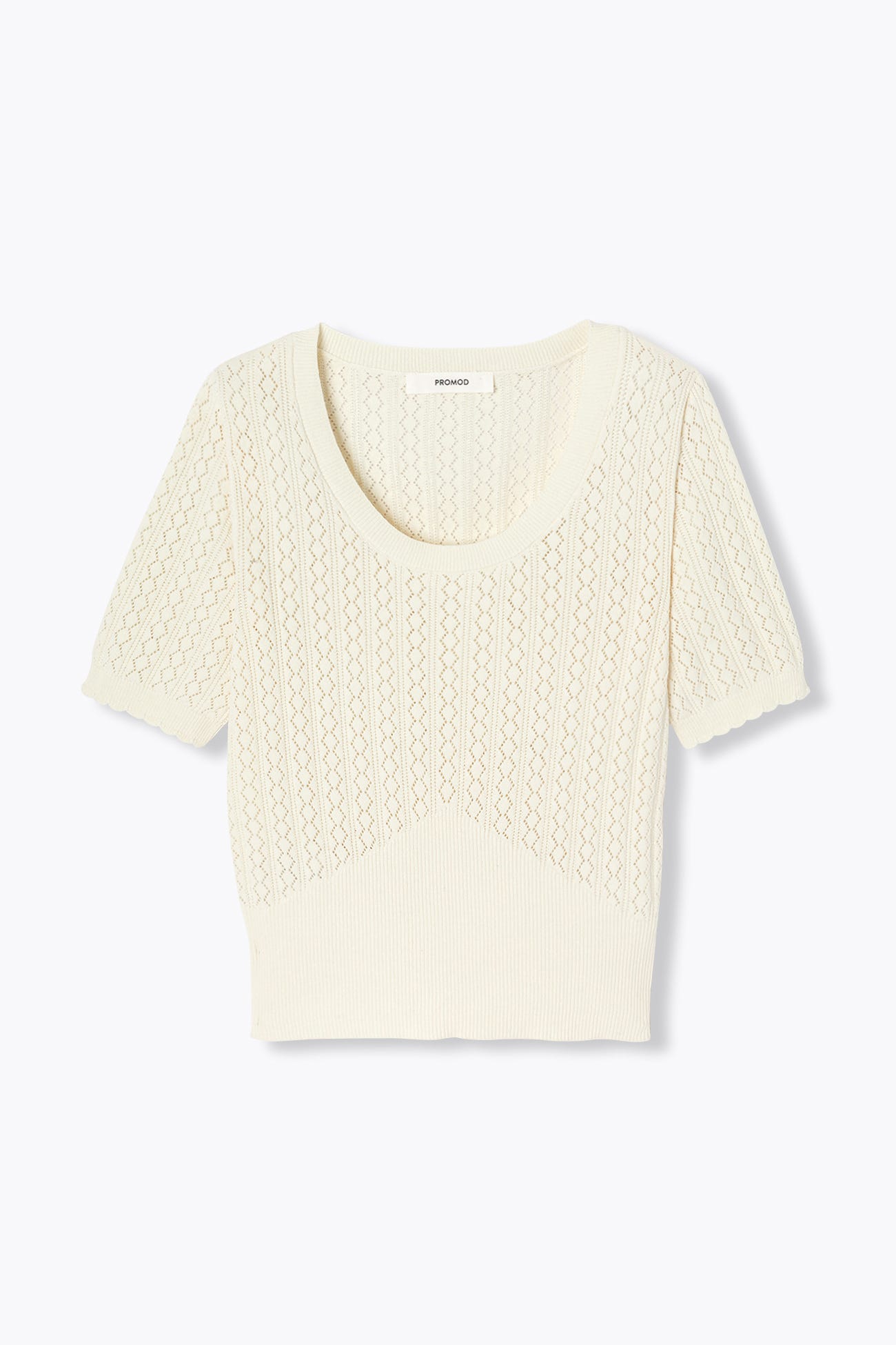 Pull cropped manches courtes