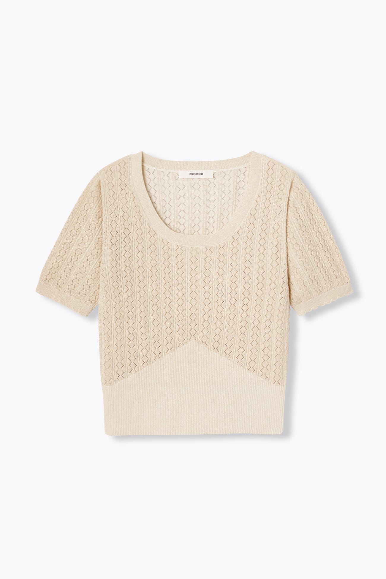 Maglia glitter a manica corta
