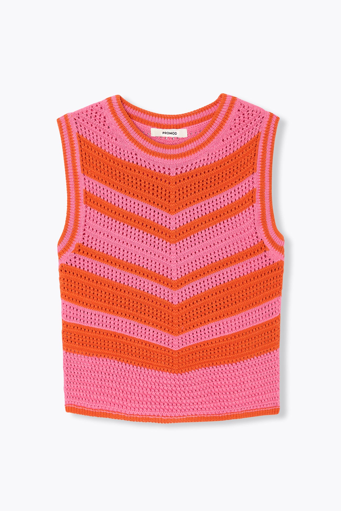 Pull au crochet bicolore Femme