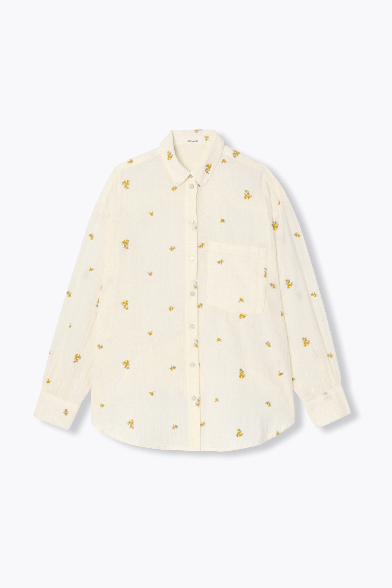 Chemise brodée gaze de coton
