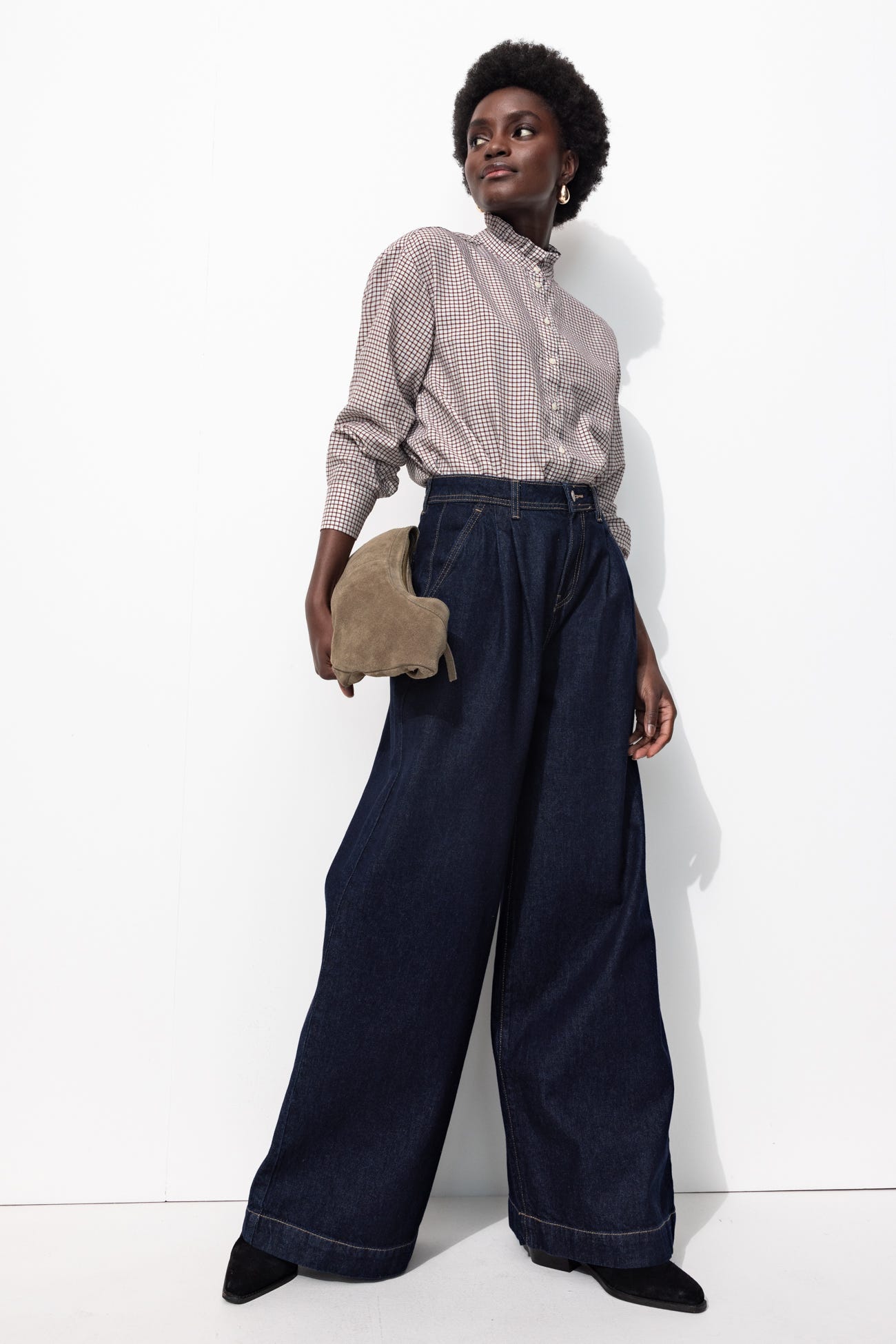 Chemise à col volanté Femme