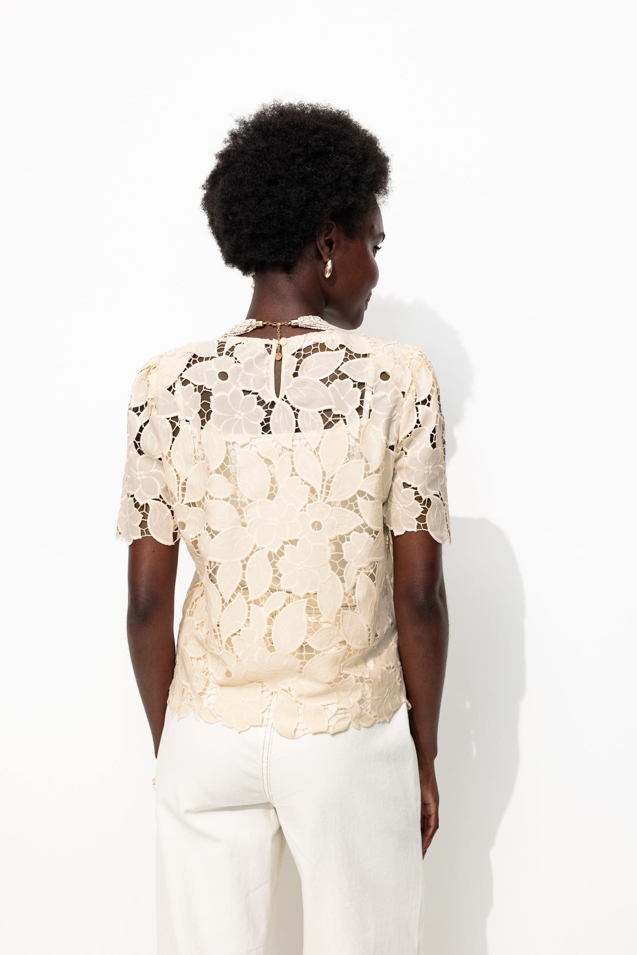 Blouse en guipure Femme