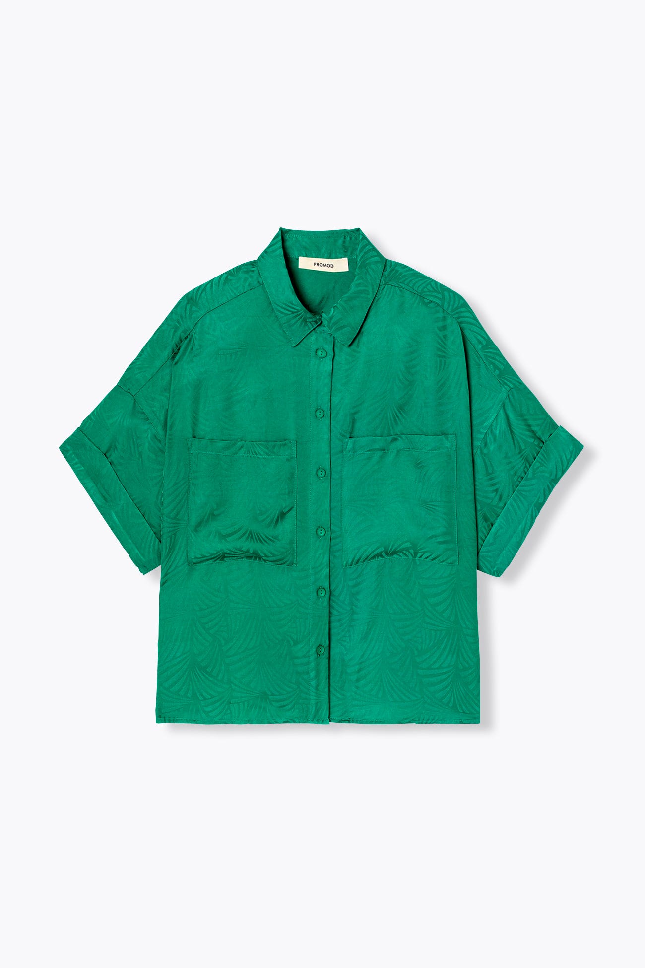 Chemise en satin uni Femme