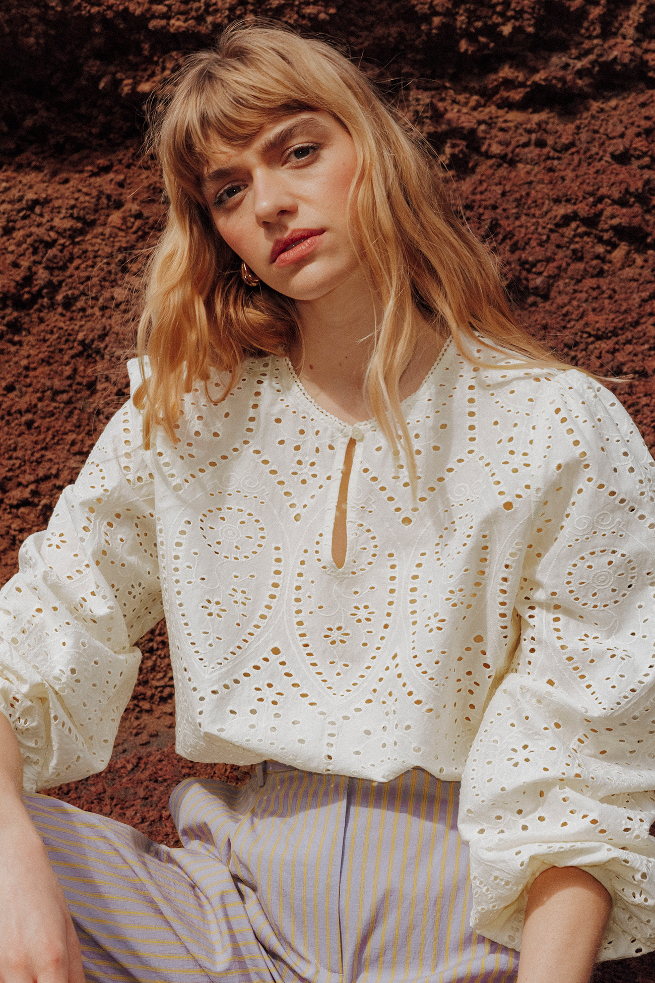 Blouse en broderie anglaise