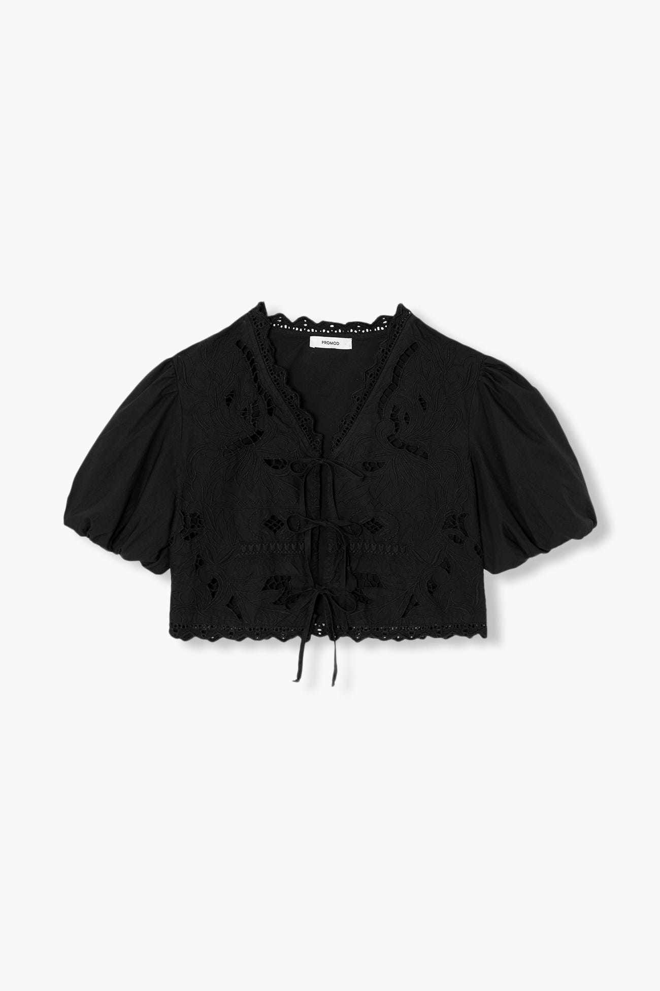 Chemisier cropped brodé Femme