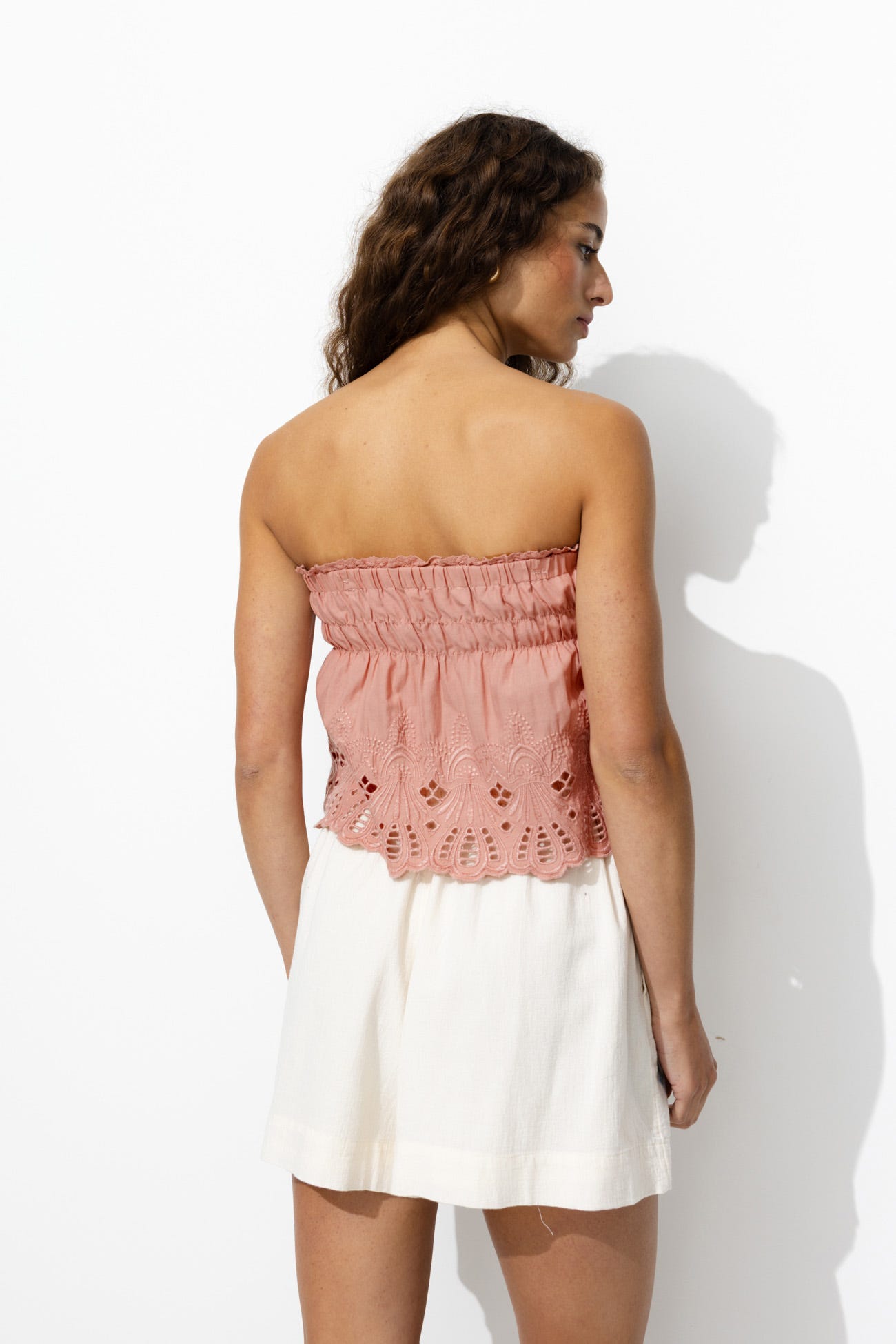 Embroidered crop top