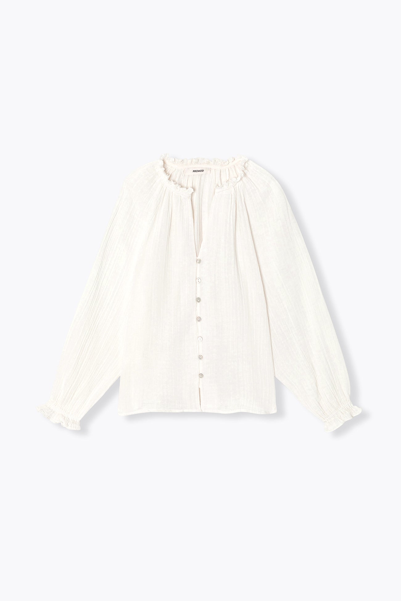Cotton gauze shirt - Ecru