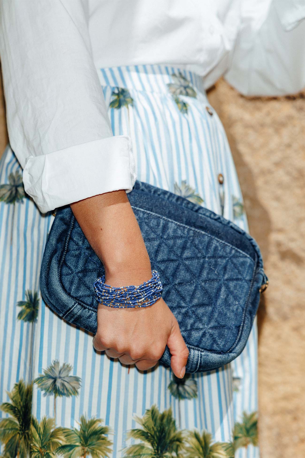 Sac en jean matelassé Femme