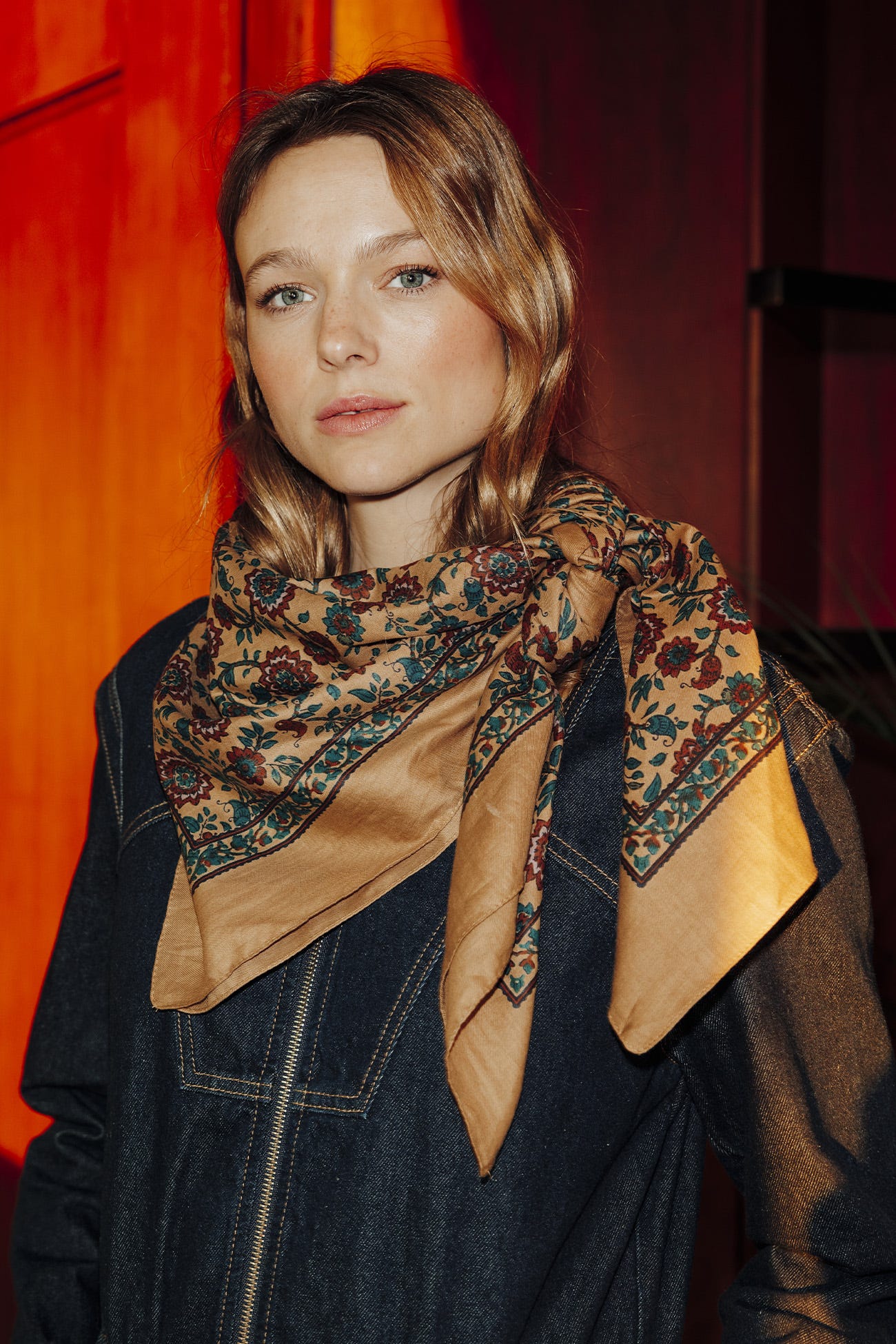 Foulard carré imprimé Femme