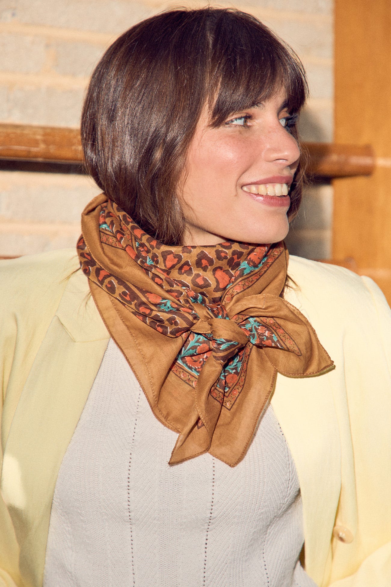 Pañuelo estampado leopardo