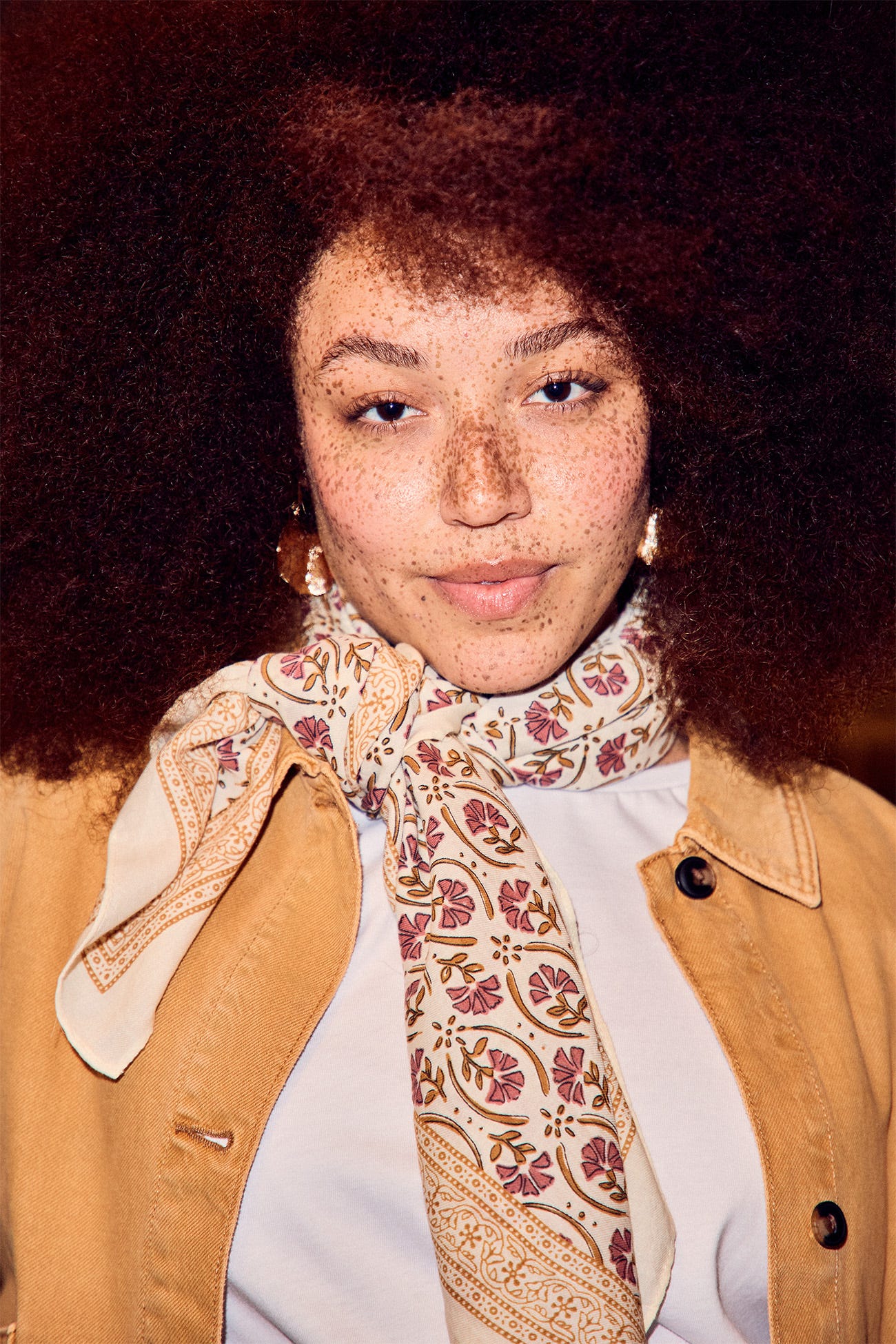 Foulard carré imprimé Femme