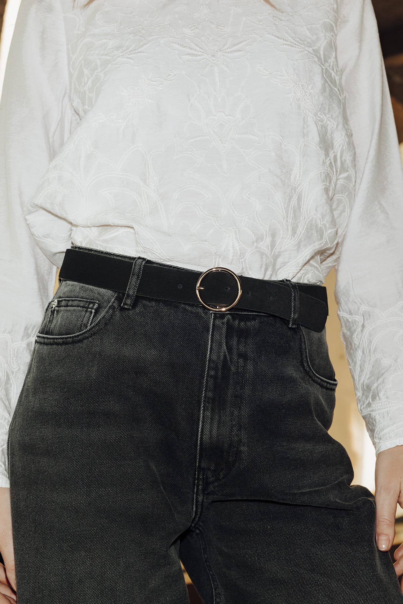 Ceinture en cuir suédé Femme