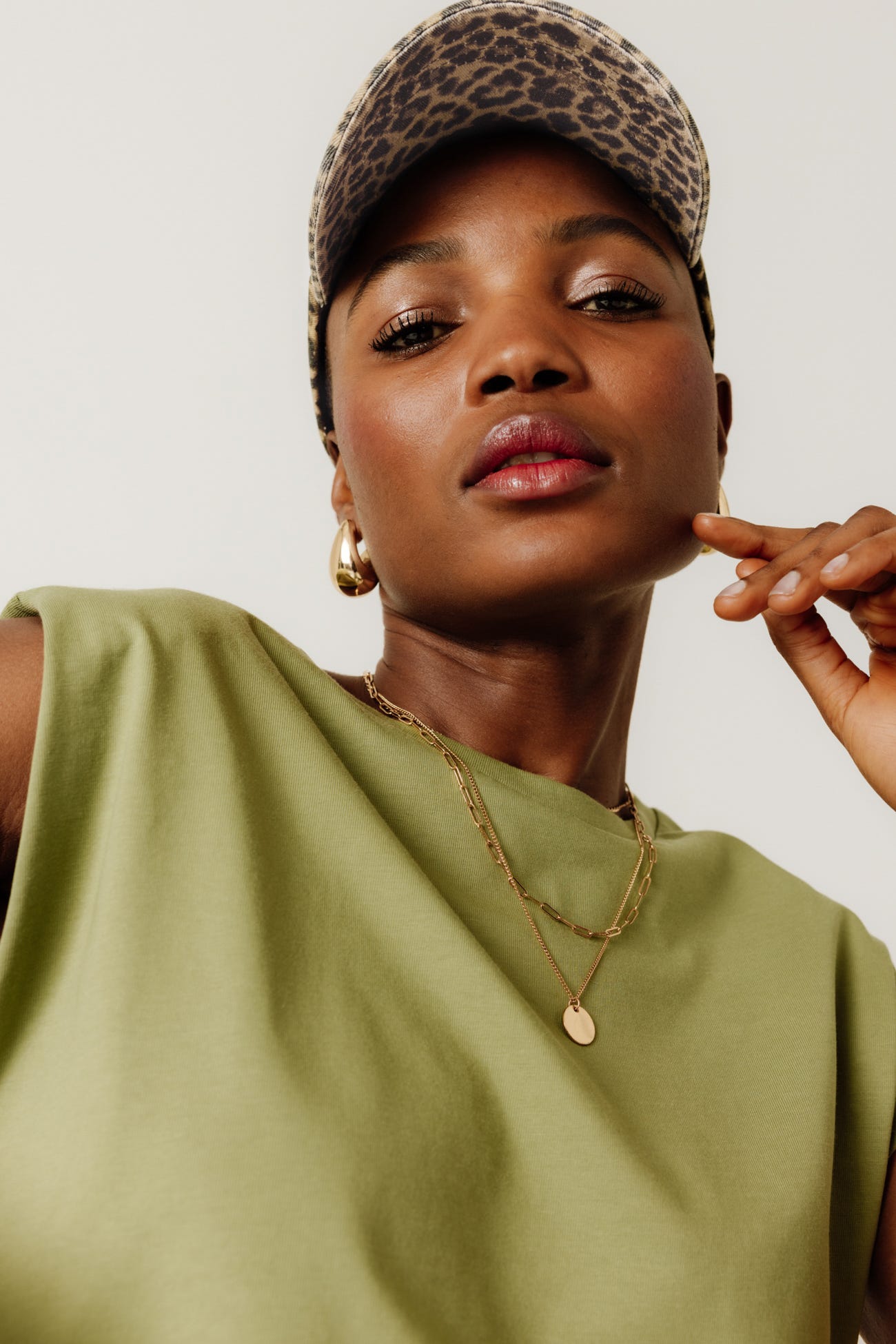 Leopardskin pattern cap