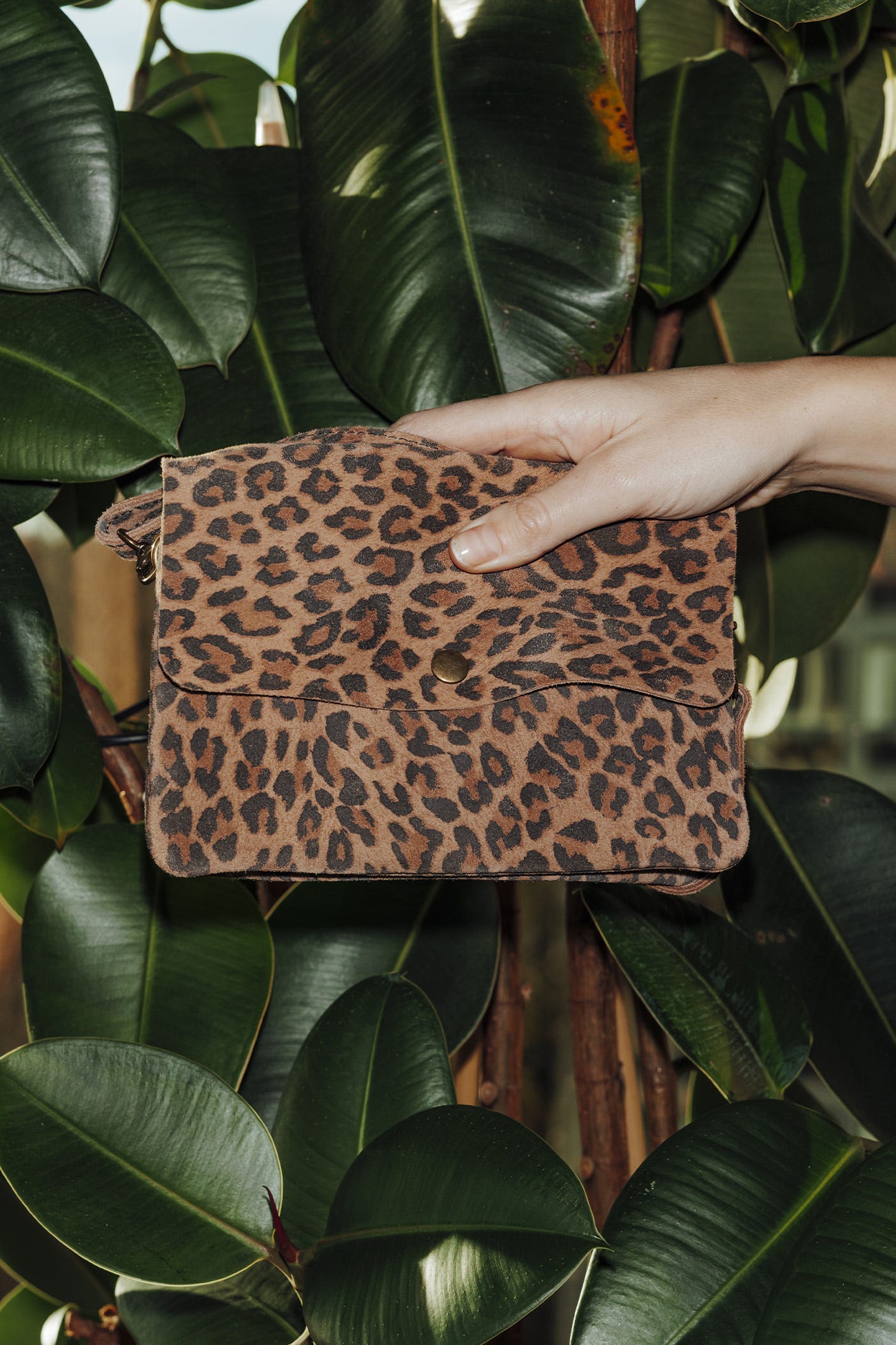 Bolsito cartera leopardo piel