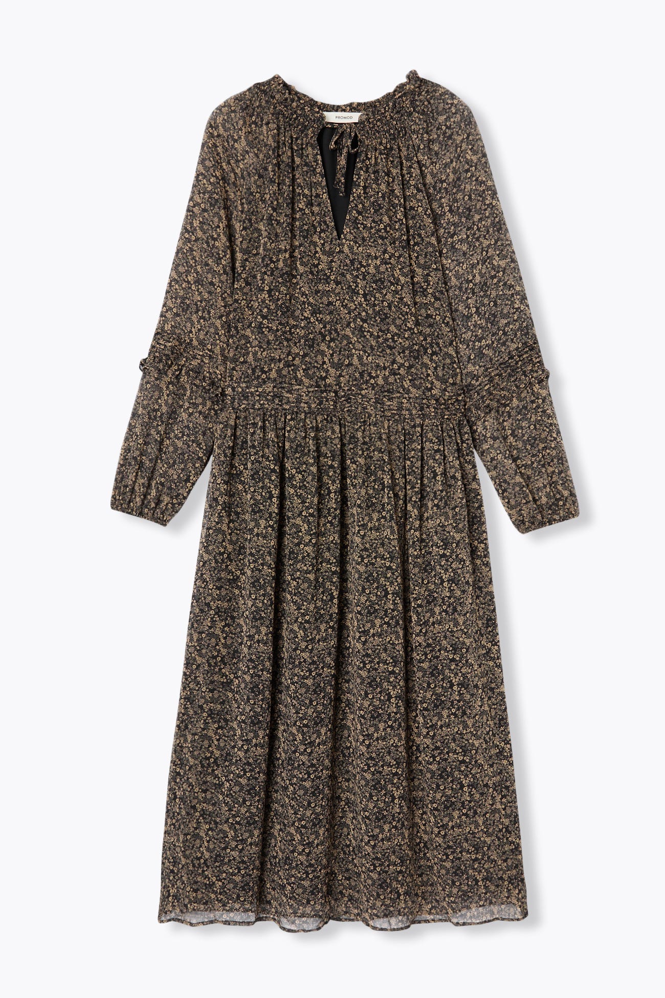 Long voile floral dress