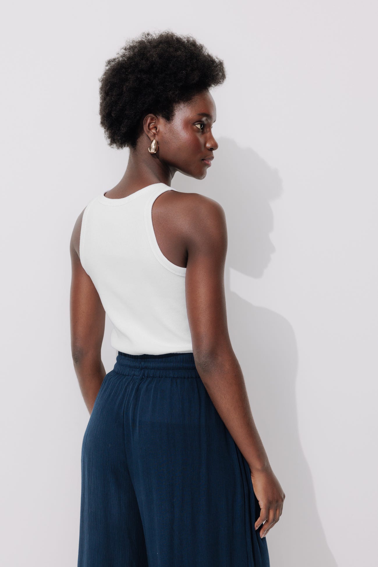 Top algodón canalé