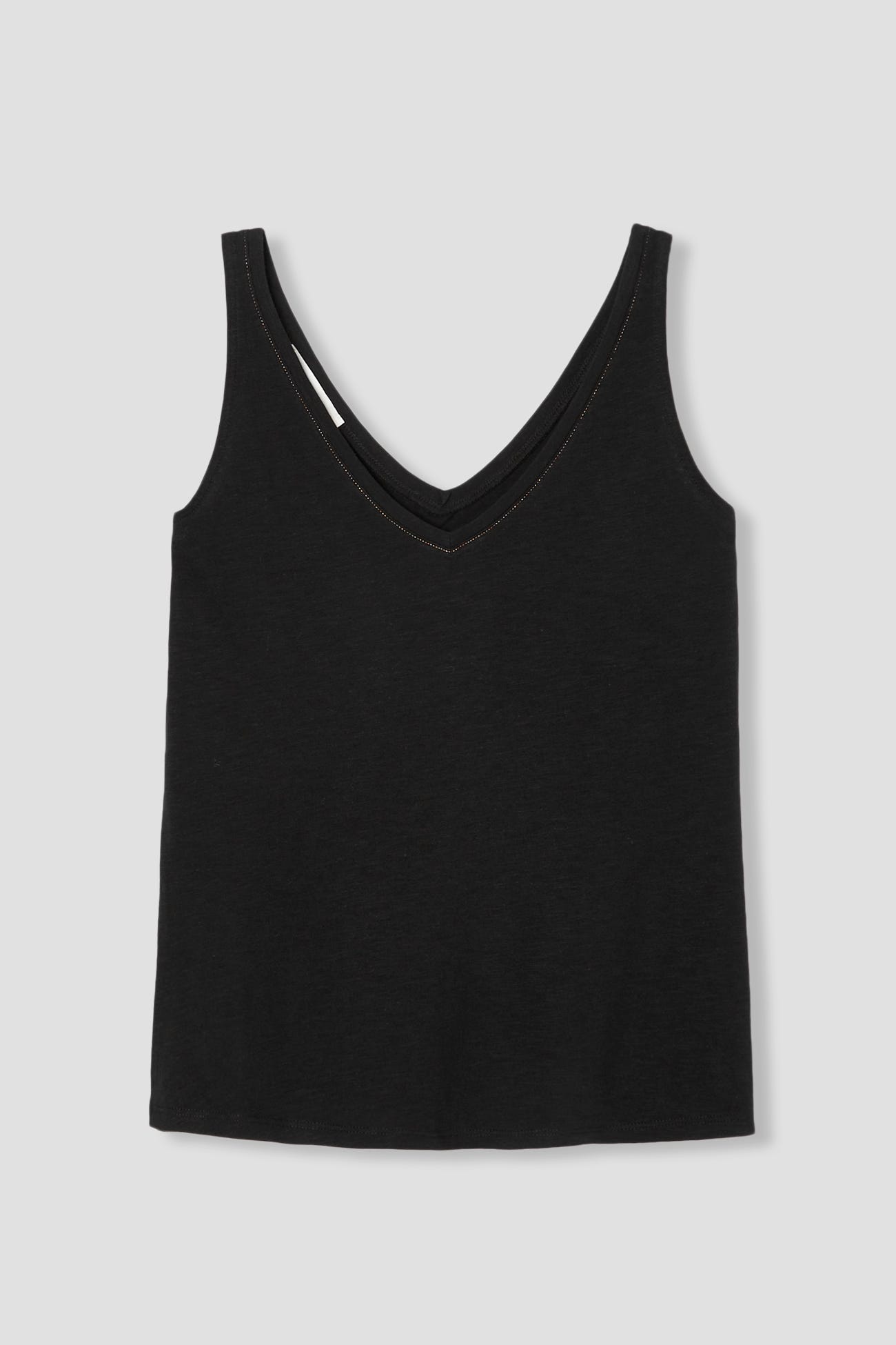 Débardeur col V en coton Femme