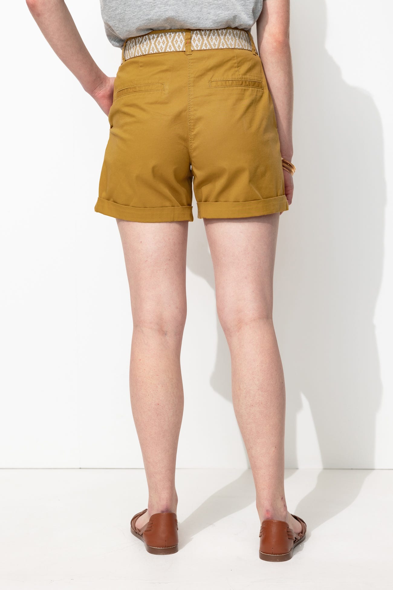 Short à pinces + ceinture