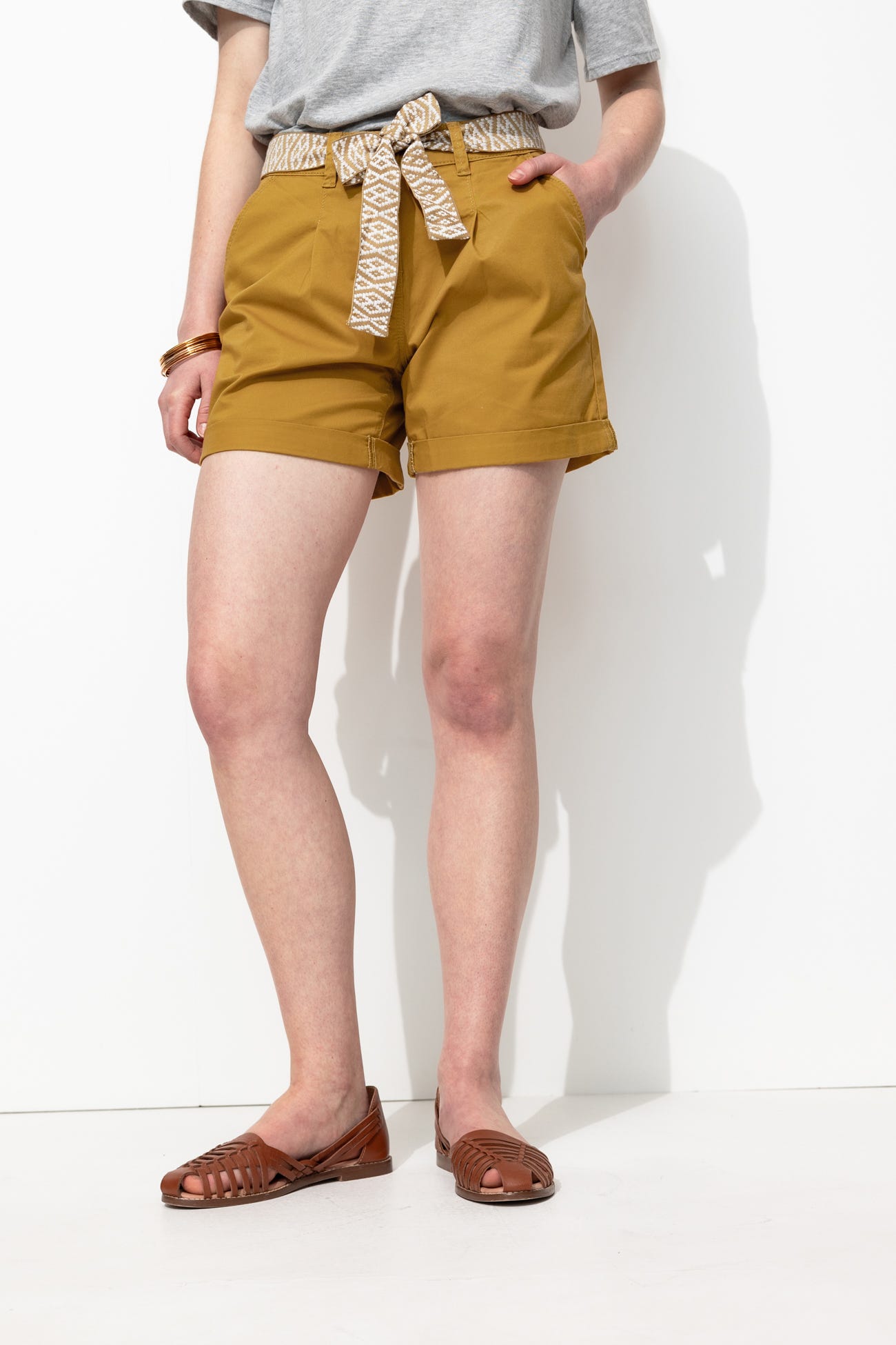 Short à pinces + ceinture