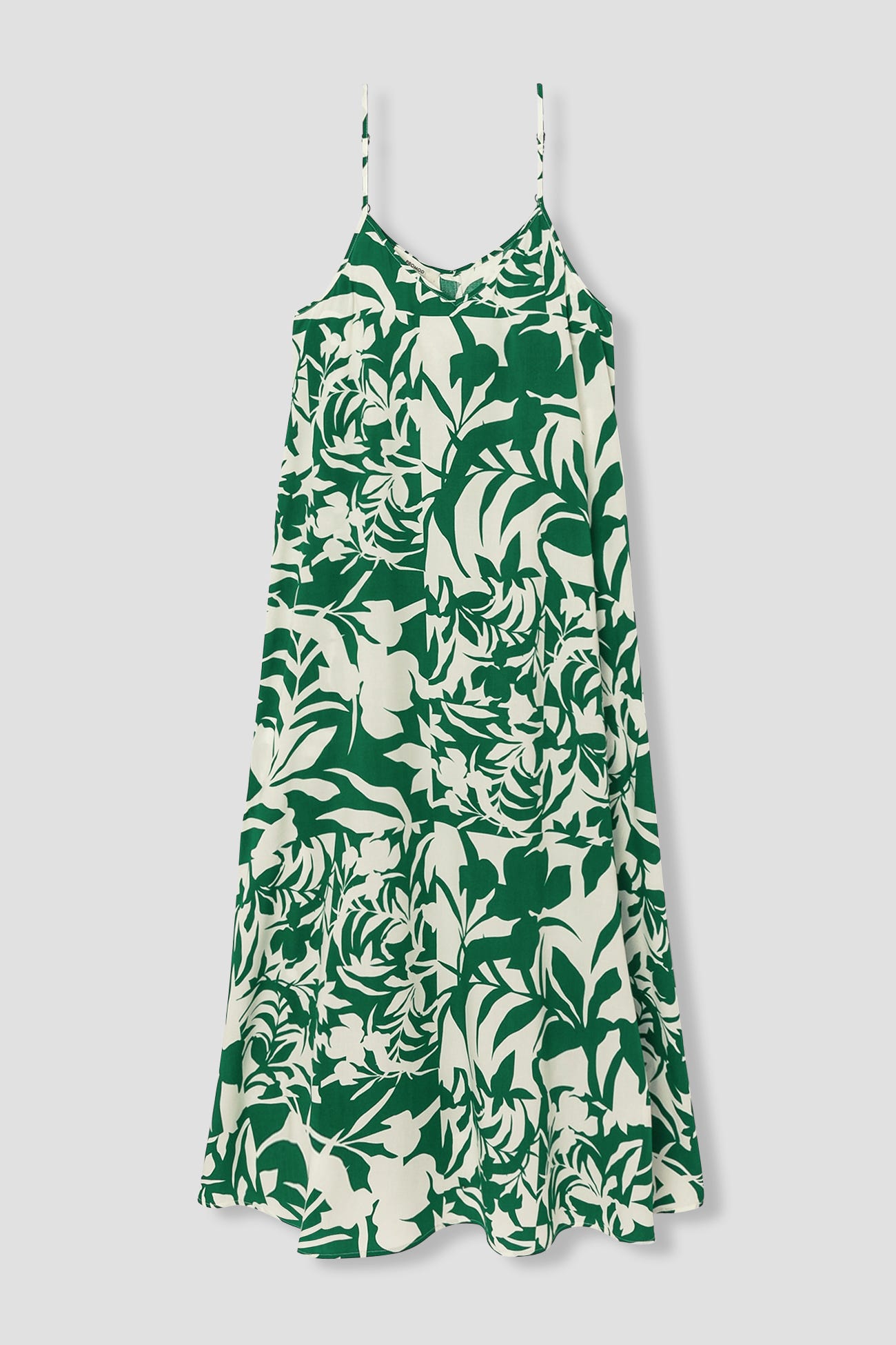 Longue robe à fines bretelles