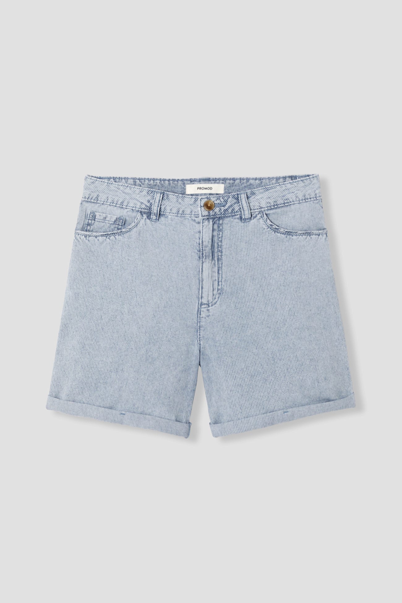 Short rayé en coton Femme