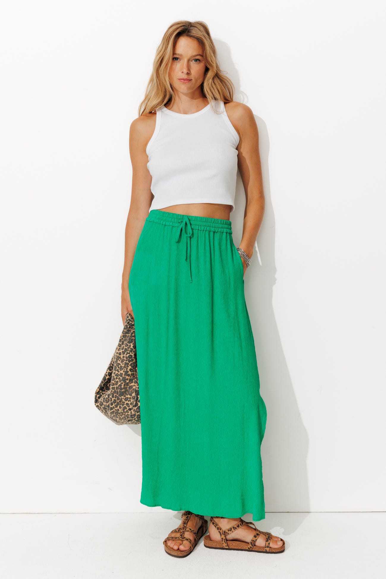 Crop top côtelé Femme