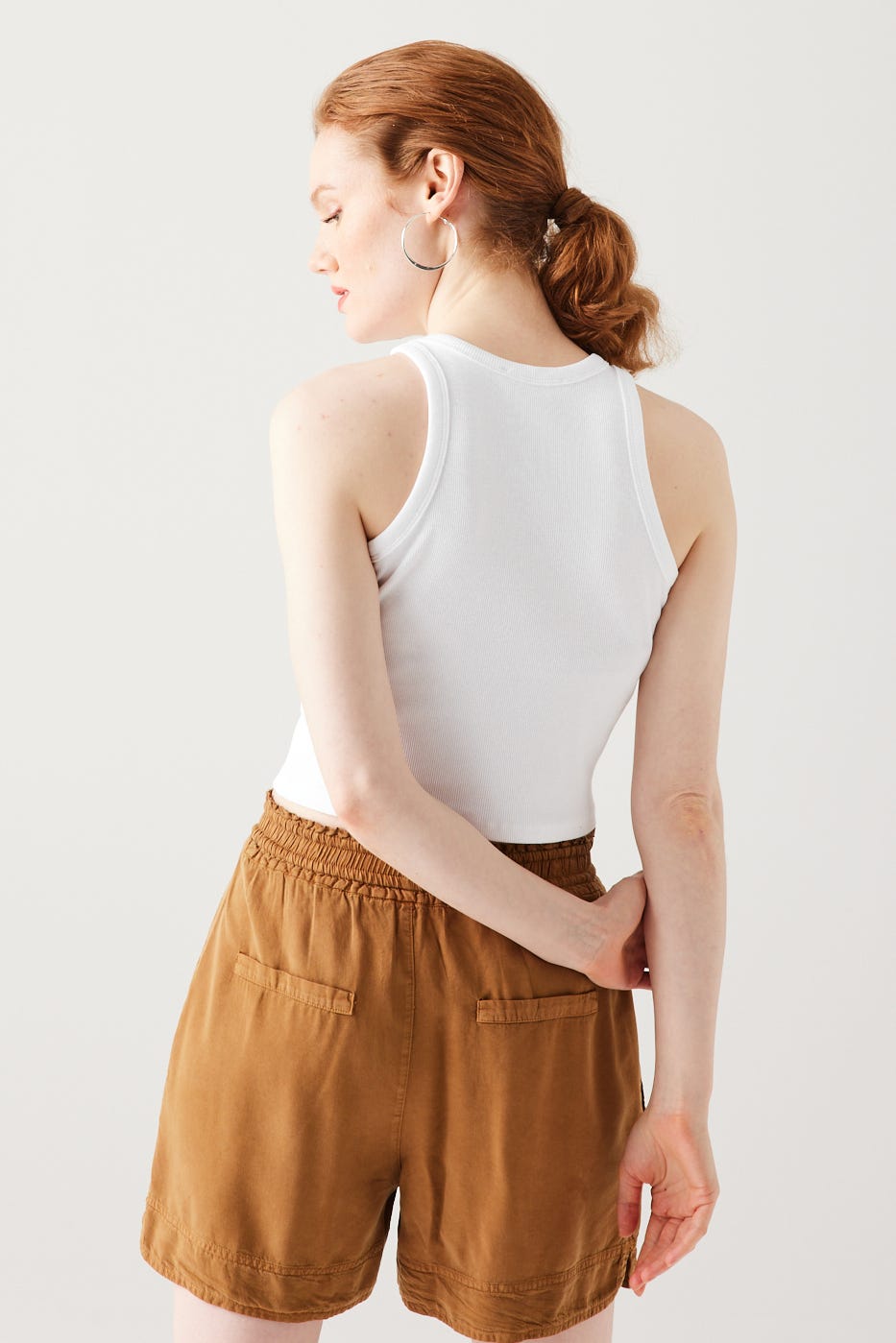 Crop top côtelé Femme