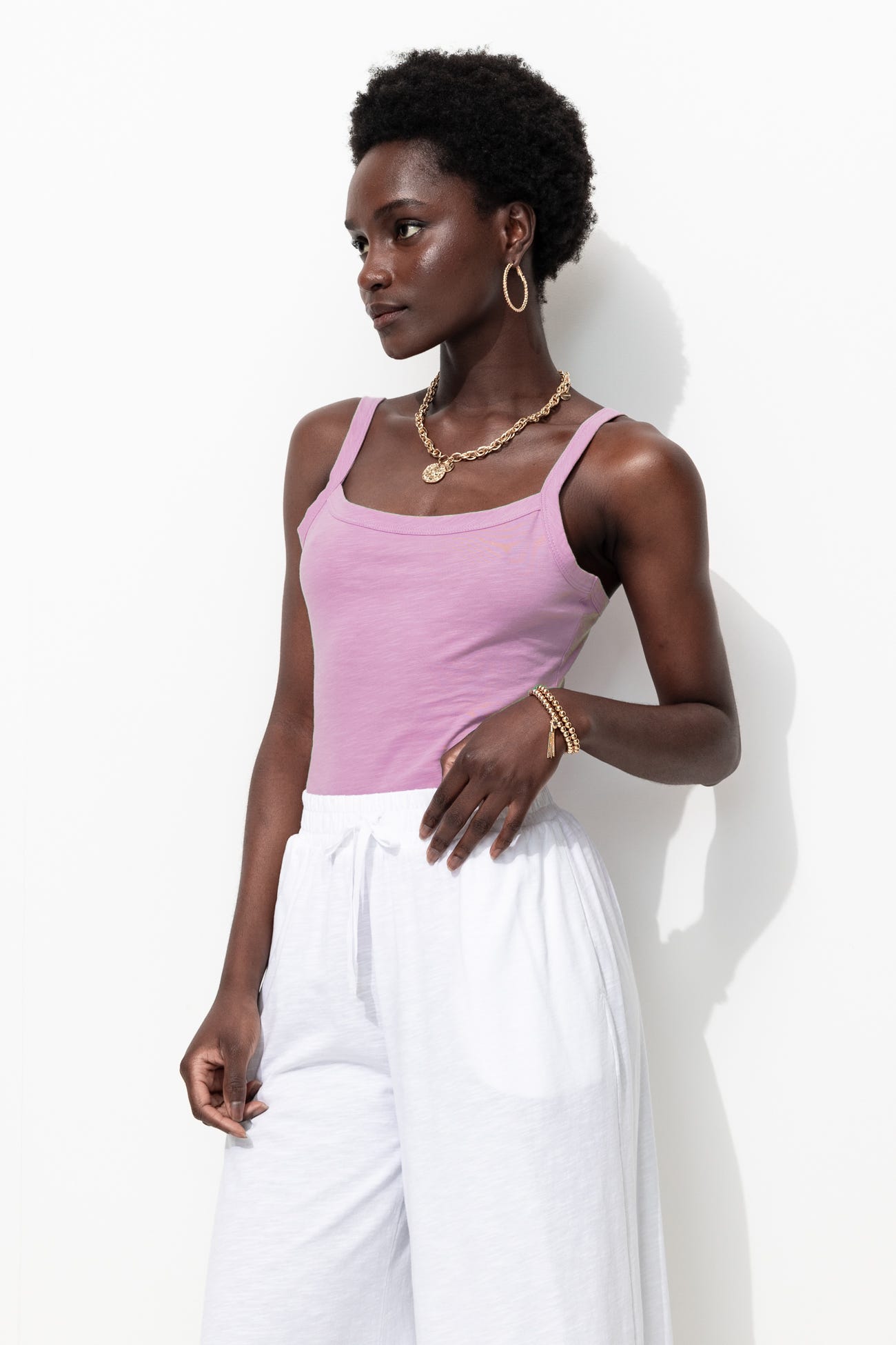 Débardeur en jersey uni Femme