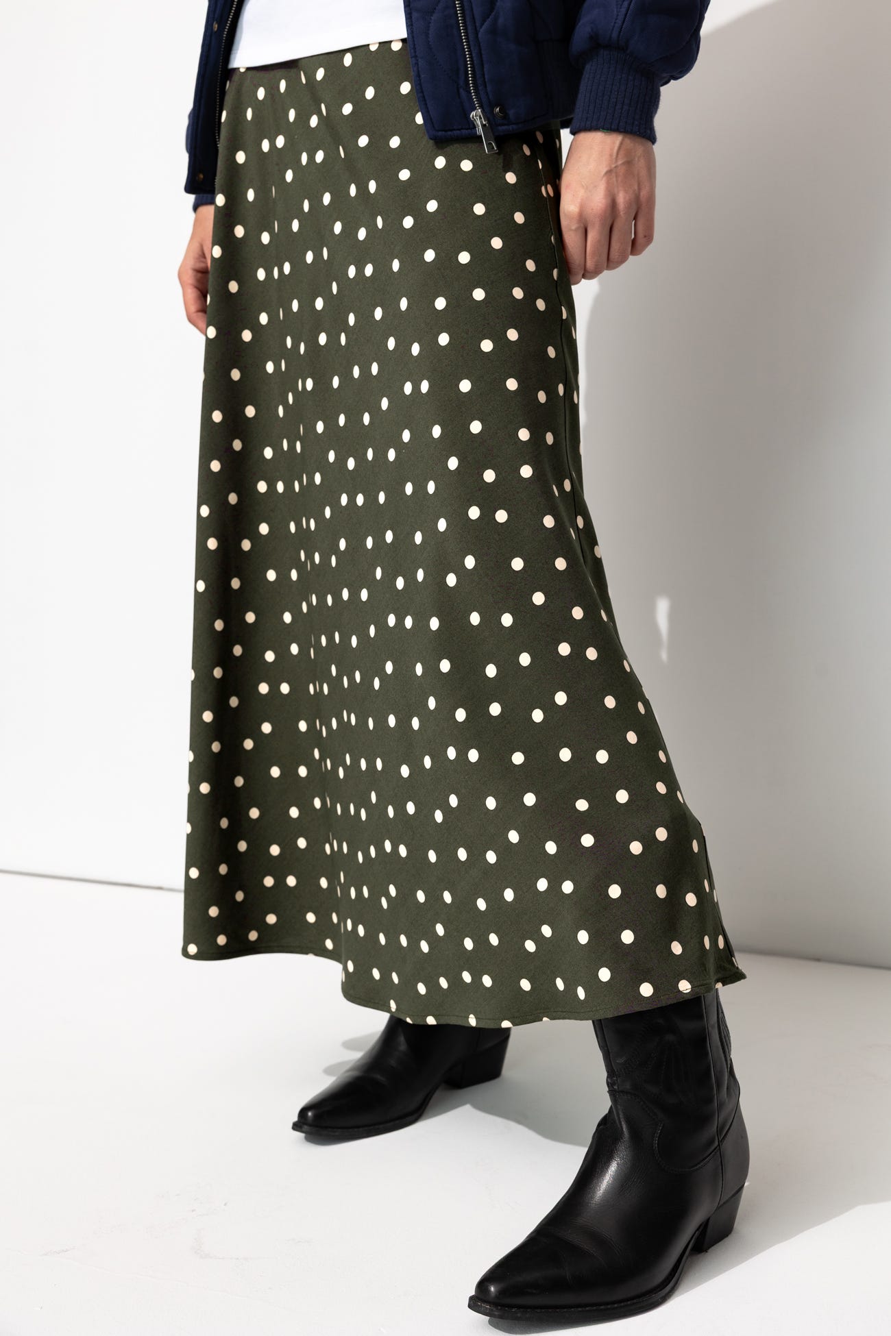 Jupe longue à pois Femme