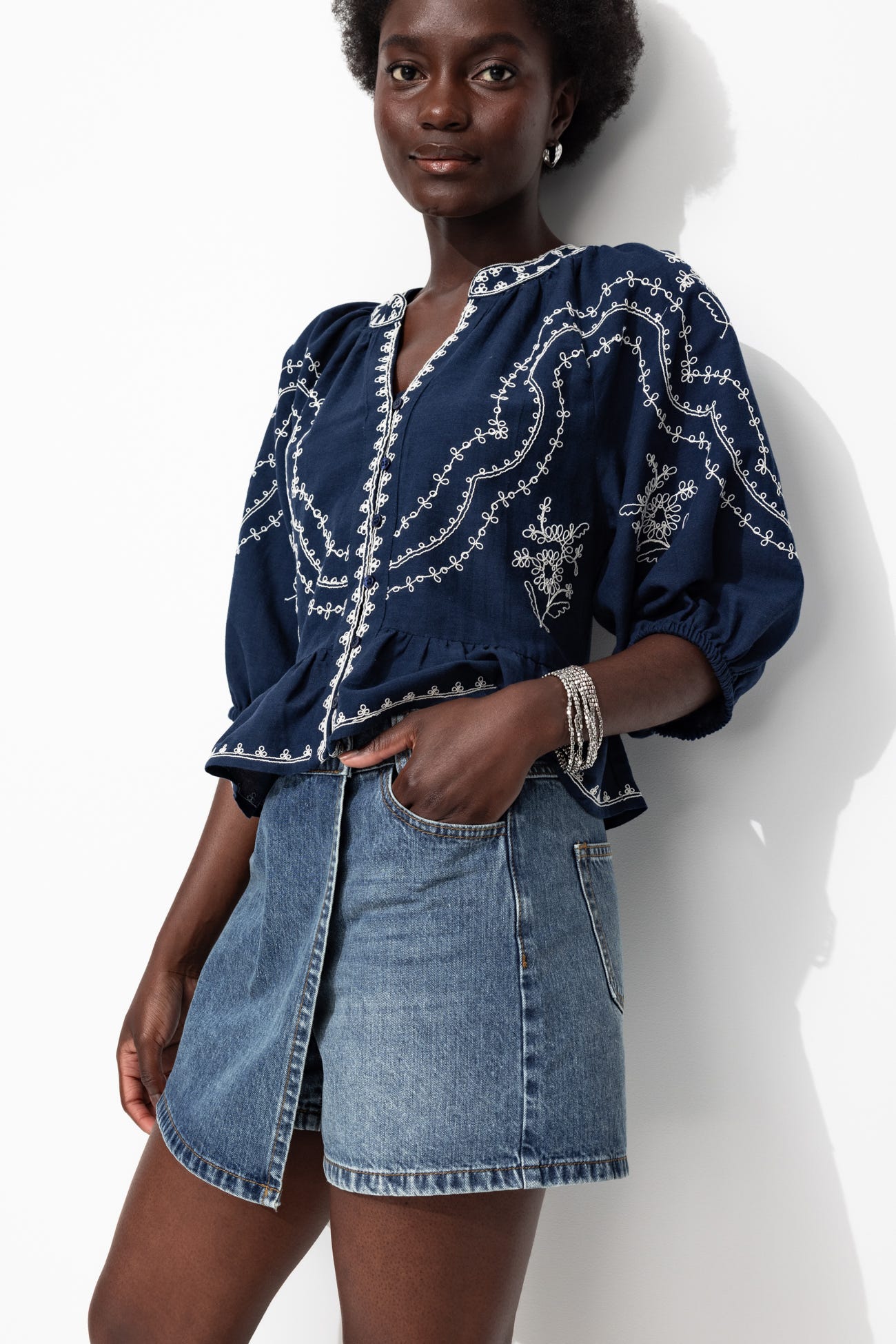 Minifalda pantalón vaquero
