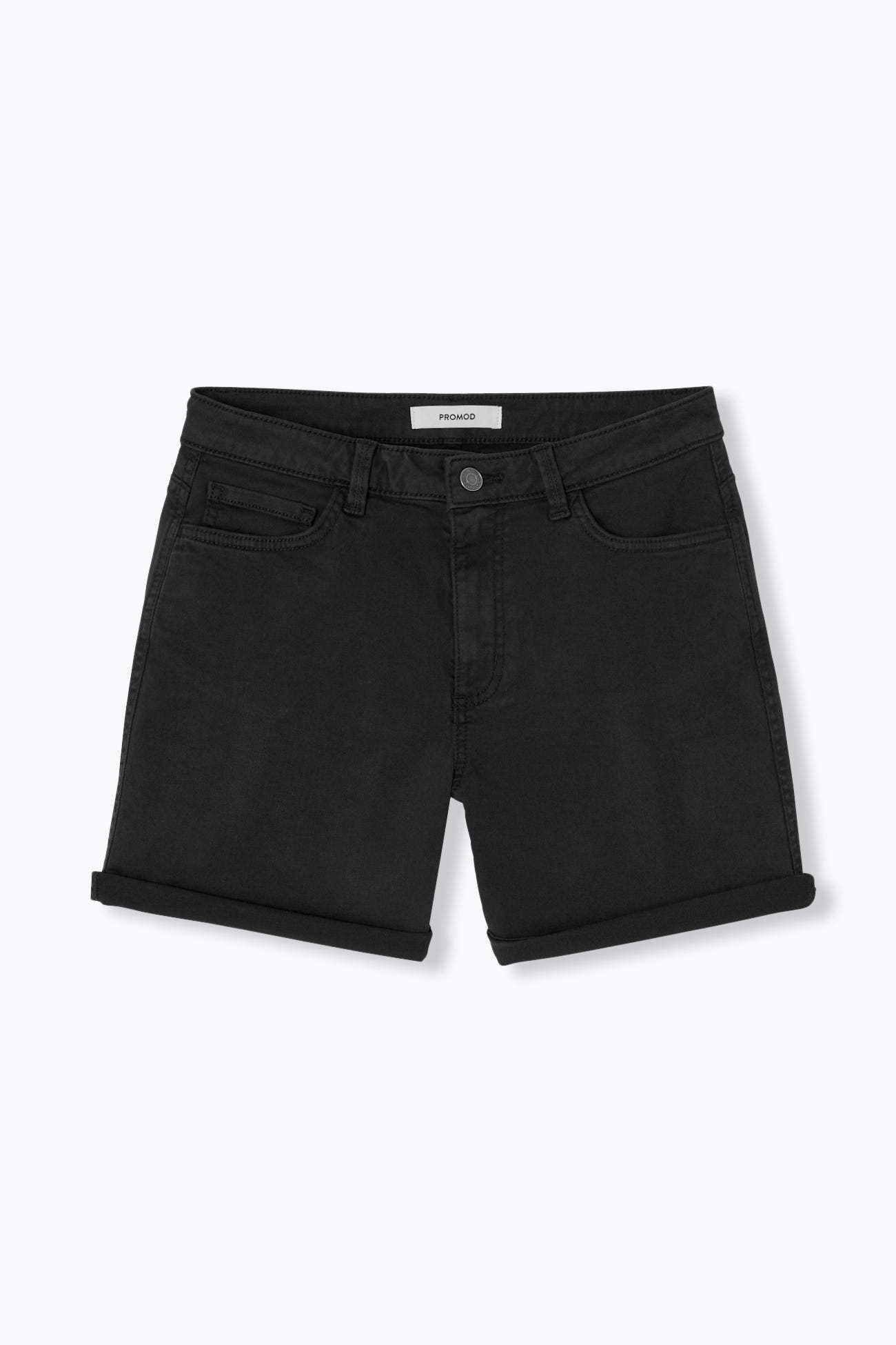 Shorts in tela a tinta unita