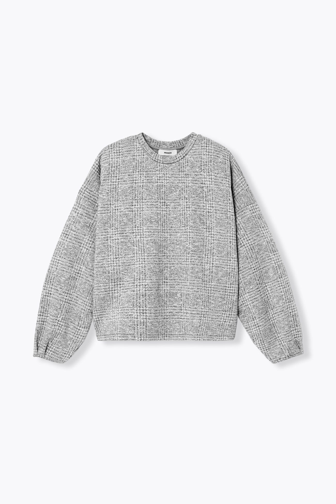 Sudadera oversize cuadros