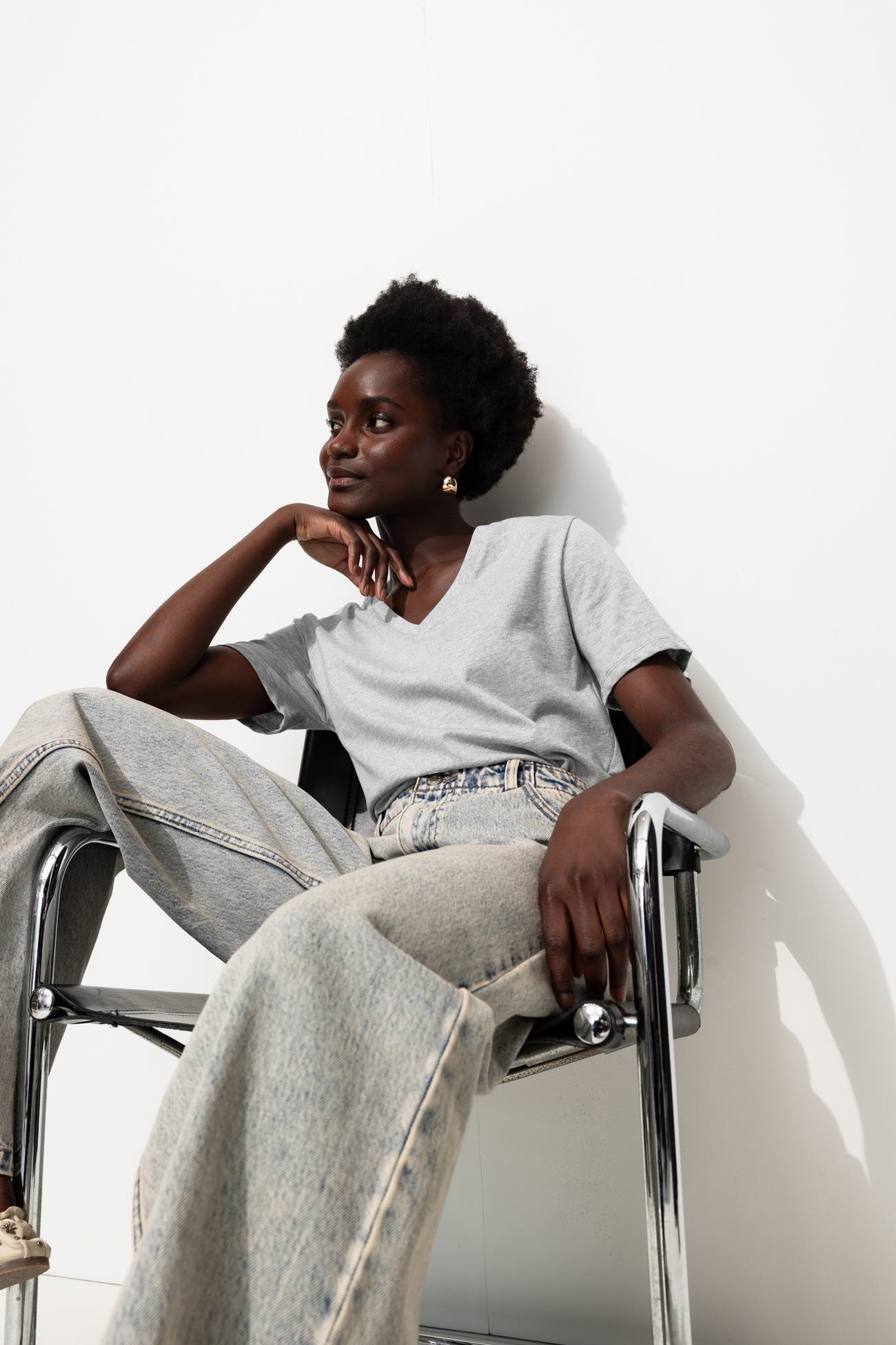 T-shirt scollo V eco design