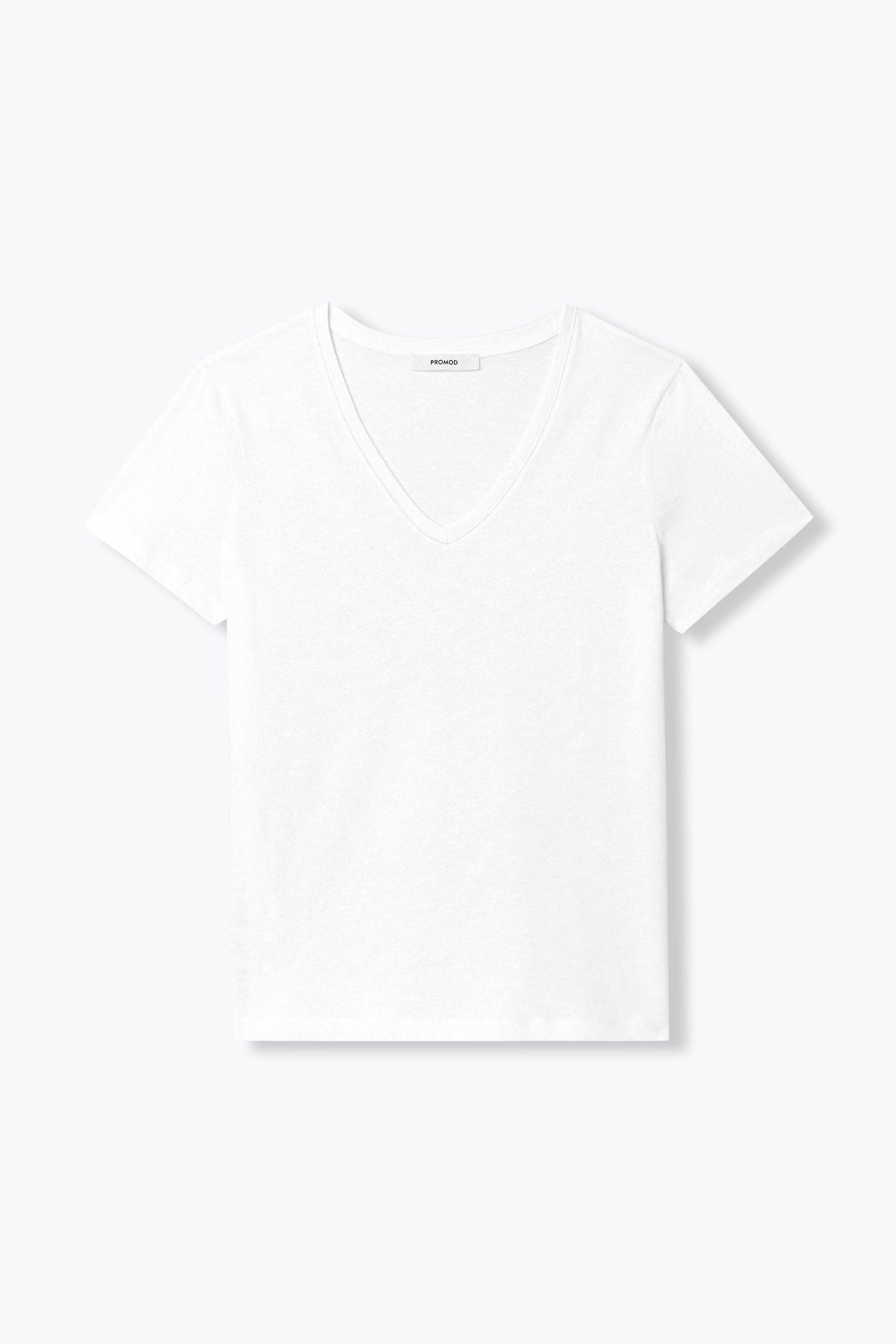 V-neckline t-shirt