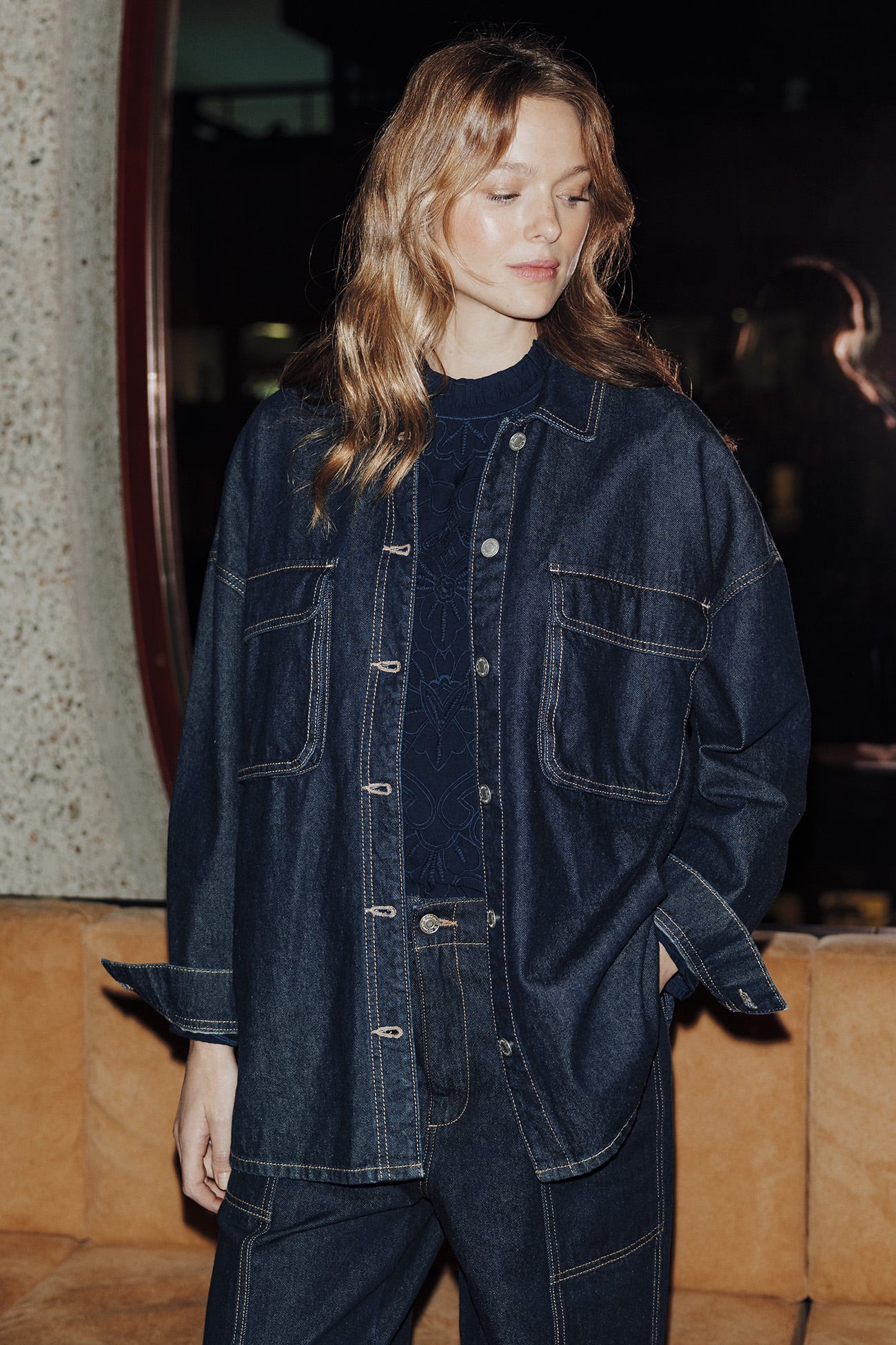 Overshirt in raw denim