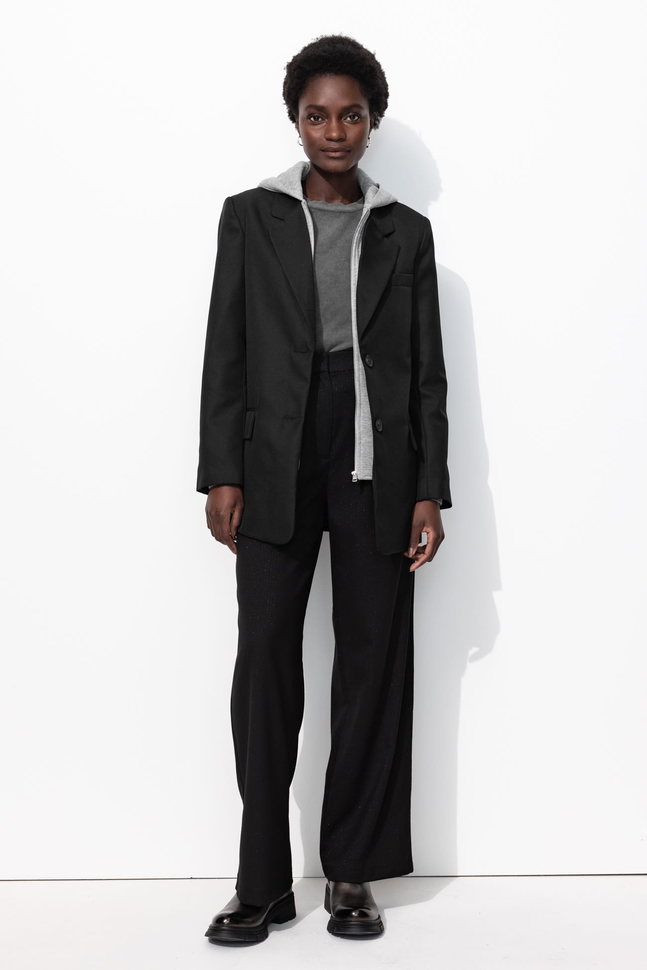 Veste de tailleur à capuche